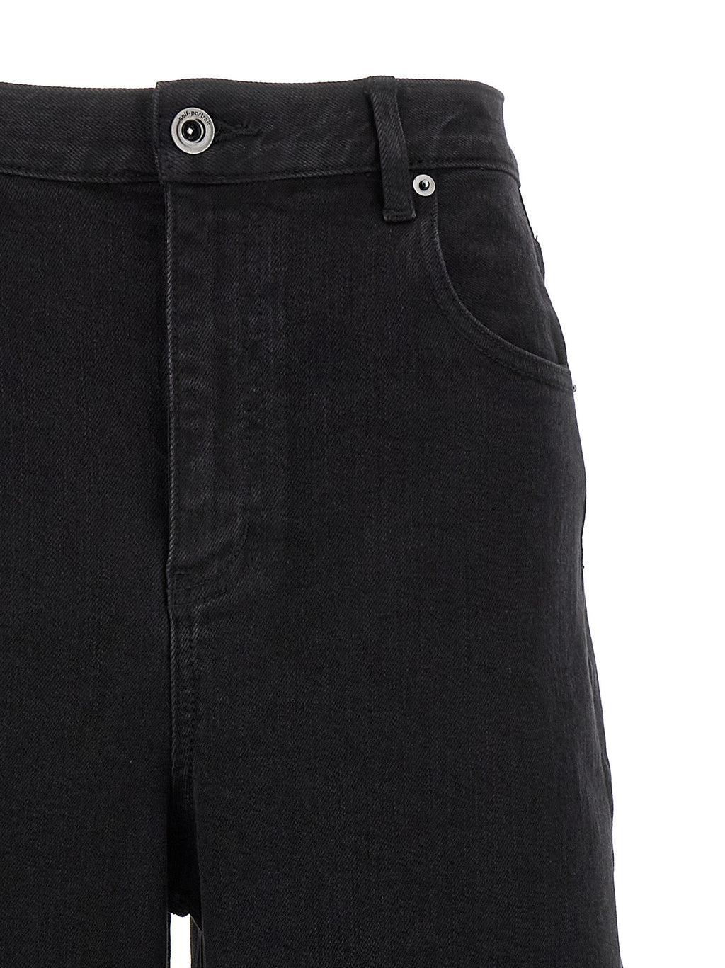 Self-Portrait Black Cotton High-Waisted Jean