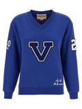 Valentino Garavani Blue Cotton Sweatshirt