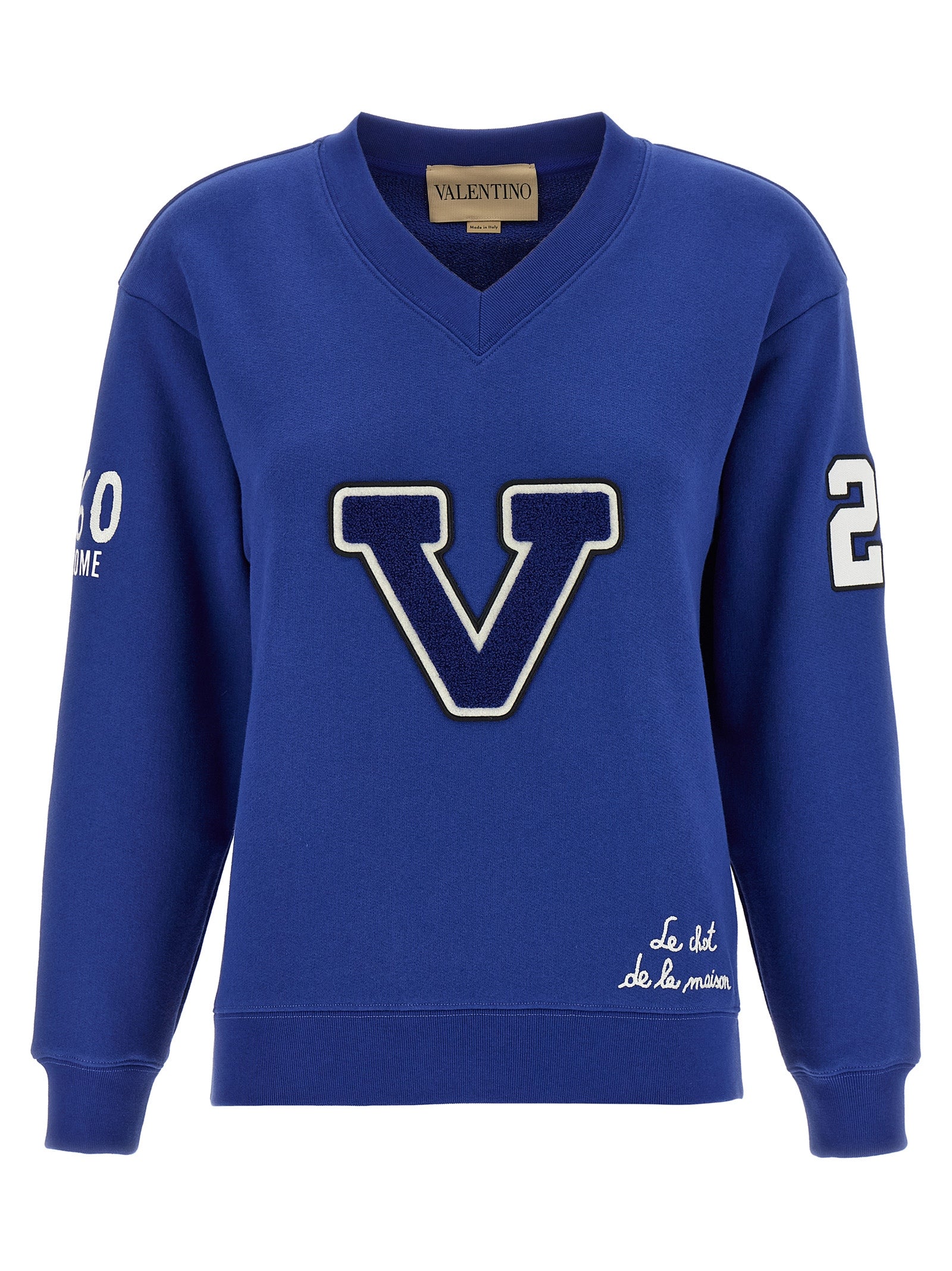 Valentino Garavani Blue Cotton Sweatshirt