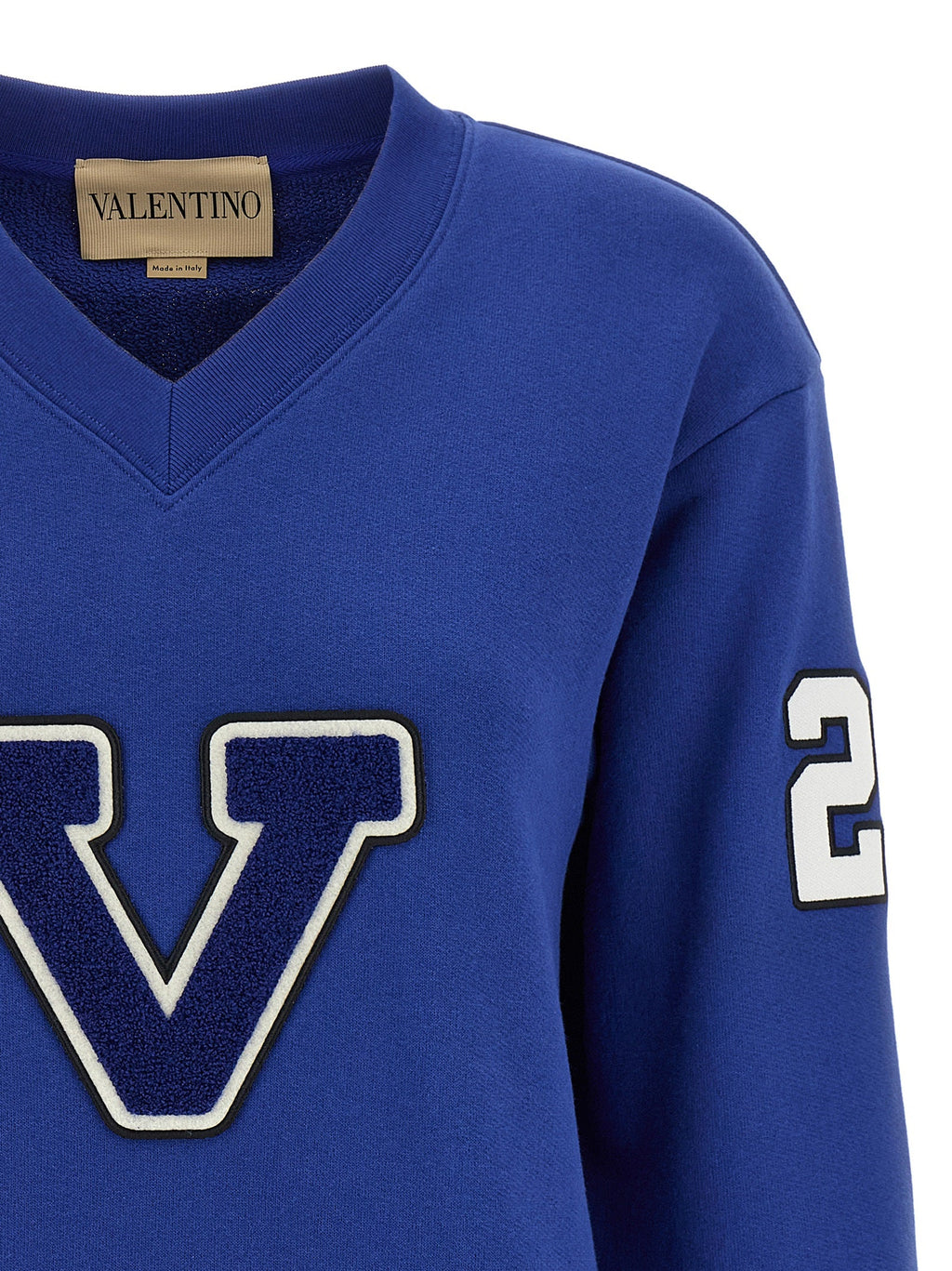 Valentino Garavani Blue Cotton Sweatshirt