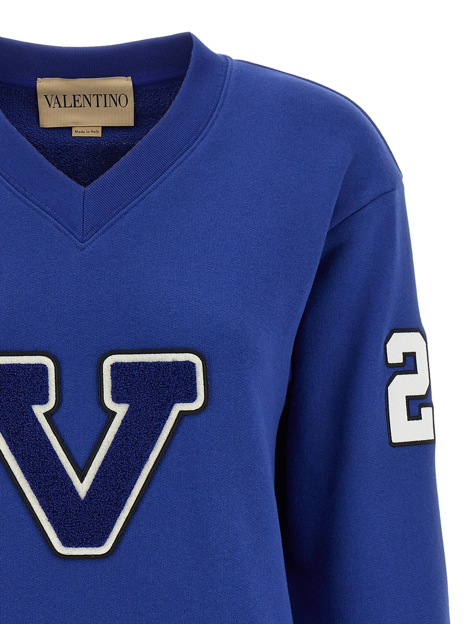 Valentino Garavani Blue Cotton Sweatshirt
