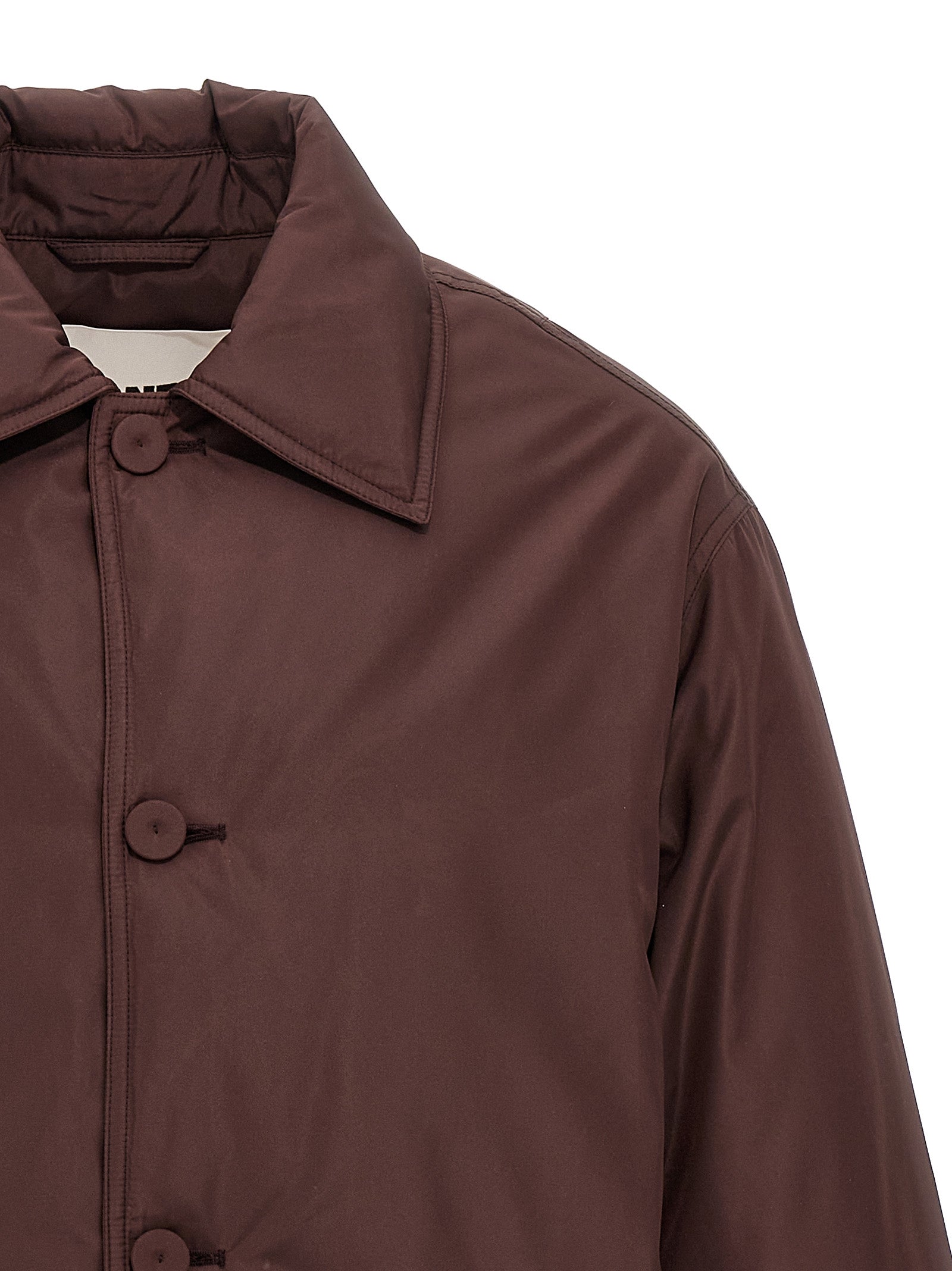Jil Sander Brown Polyester Full-Length Jacket