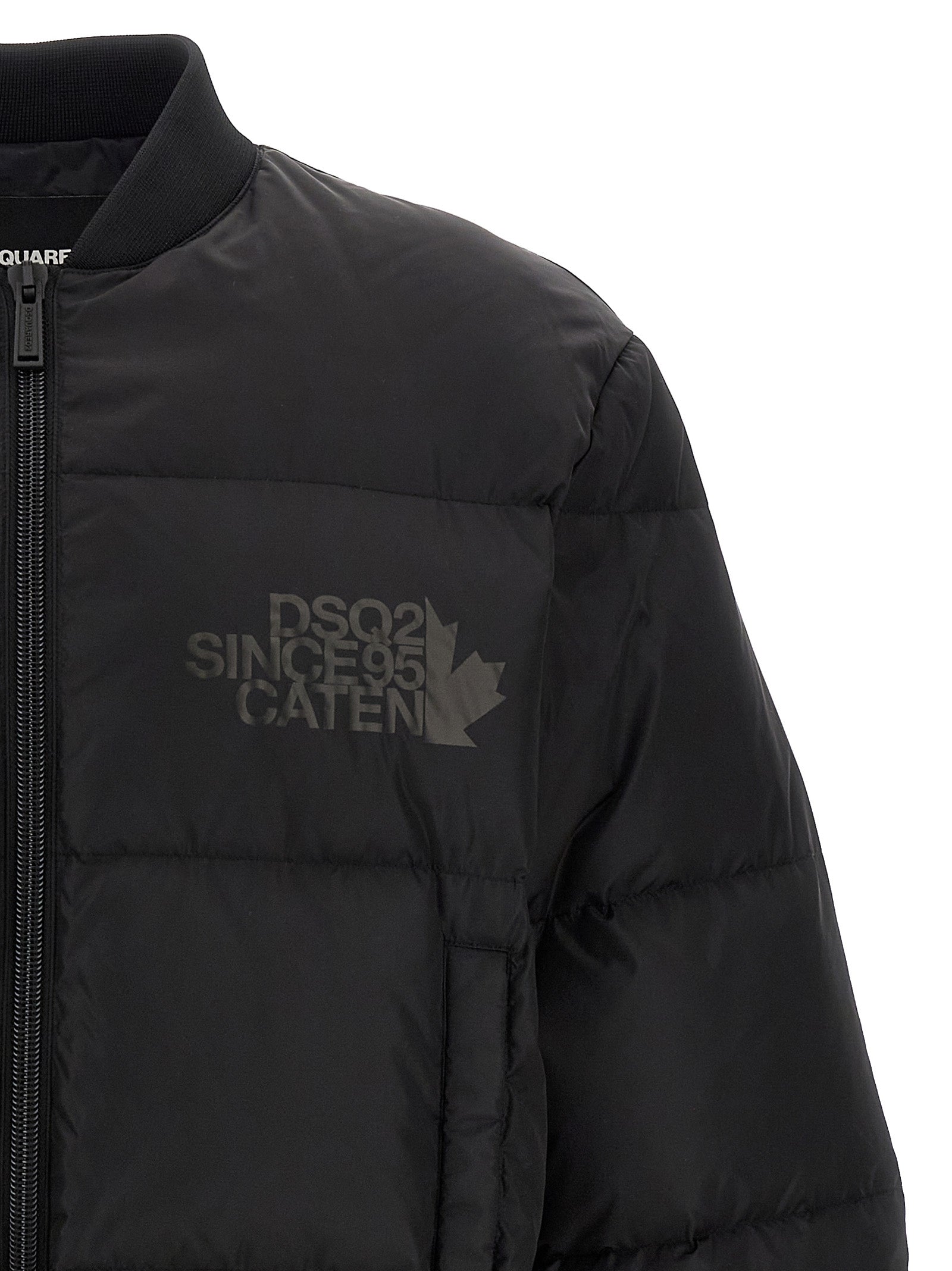 Dsquared² Black Polyamide Bomber