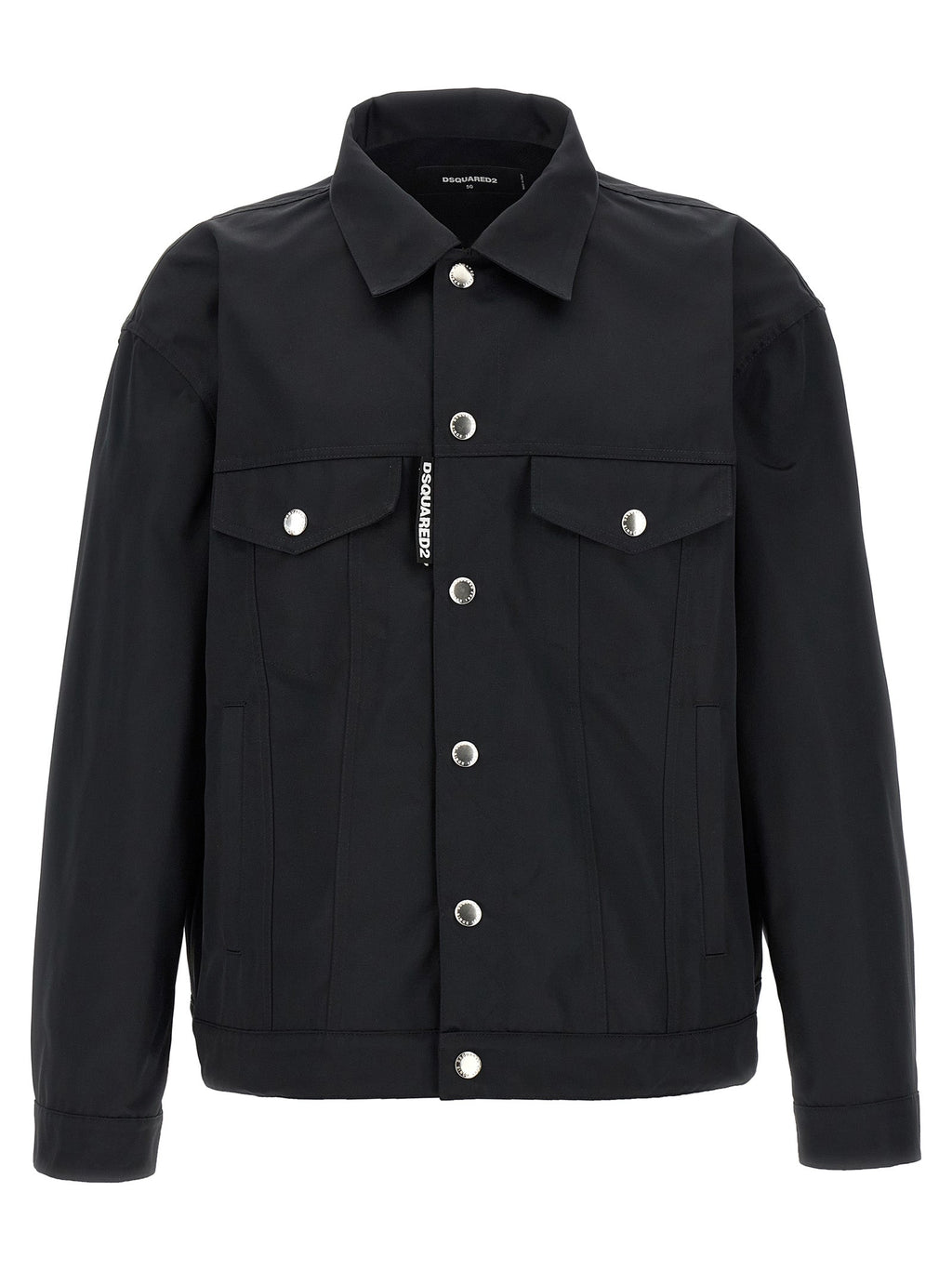 Dsquared² Black Polyester Full-Length Jacket