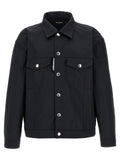 Dsquared² Black Polyester Full-Length Jacket
