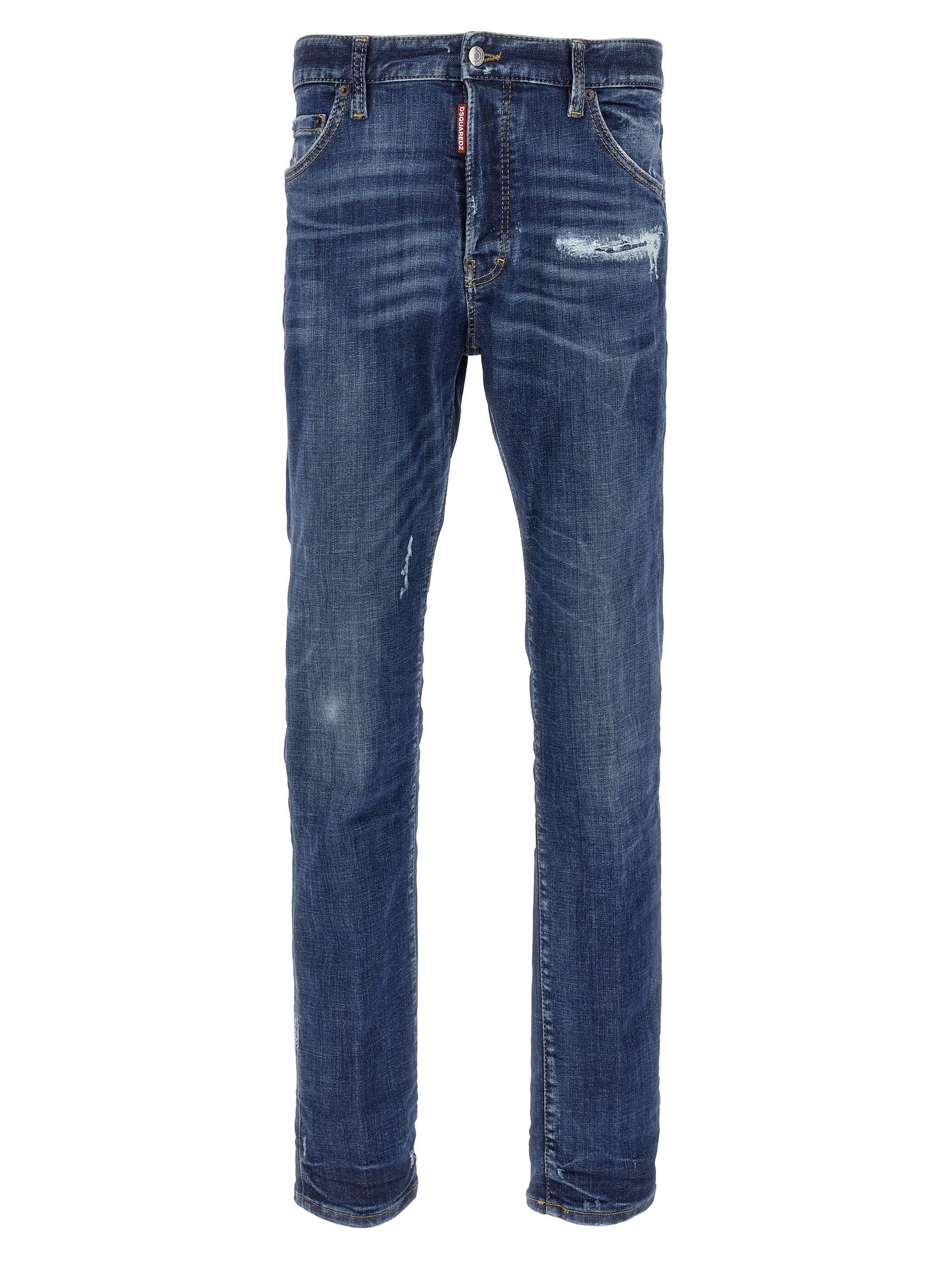 Dsquared² Blue Cotton Slim Fit Jeans