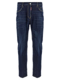 Dsquared² Blue Cotton Straight-Leg Jeans