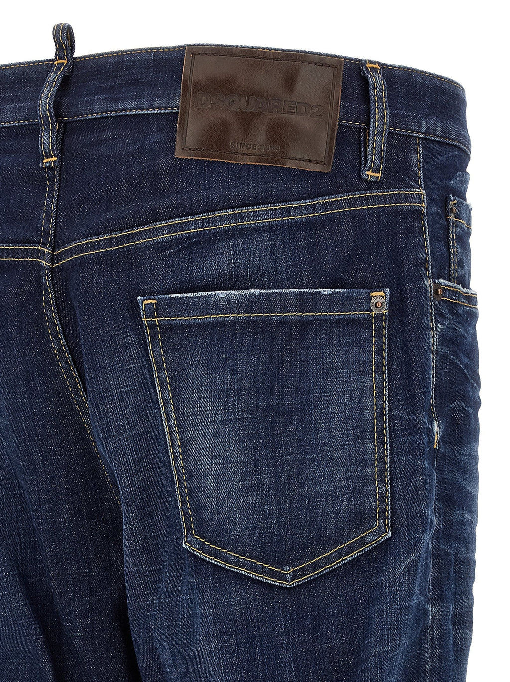 Dsquared² Blue Cotton Straight-Leg Jeans