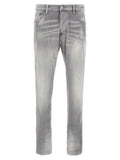 Dsquared² Gray Cotton Straight-Leg Jeans