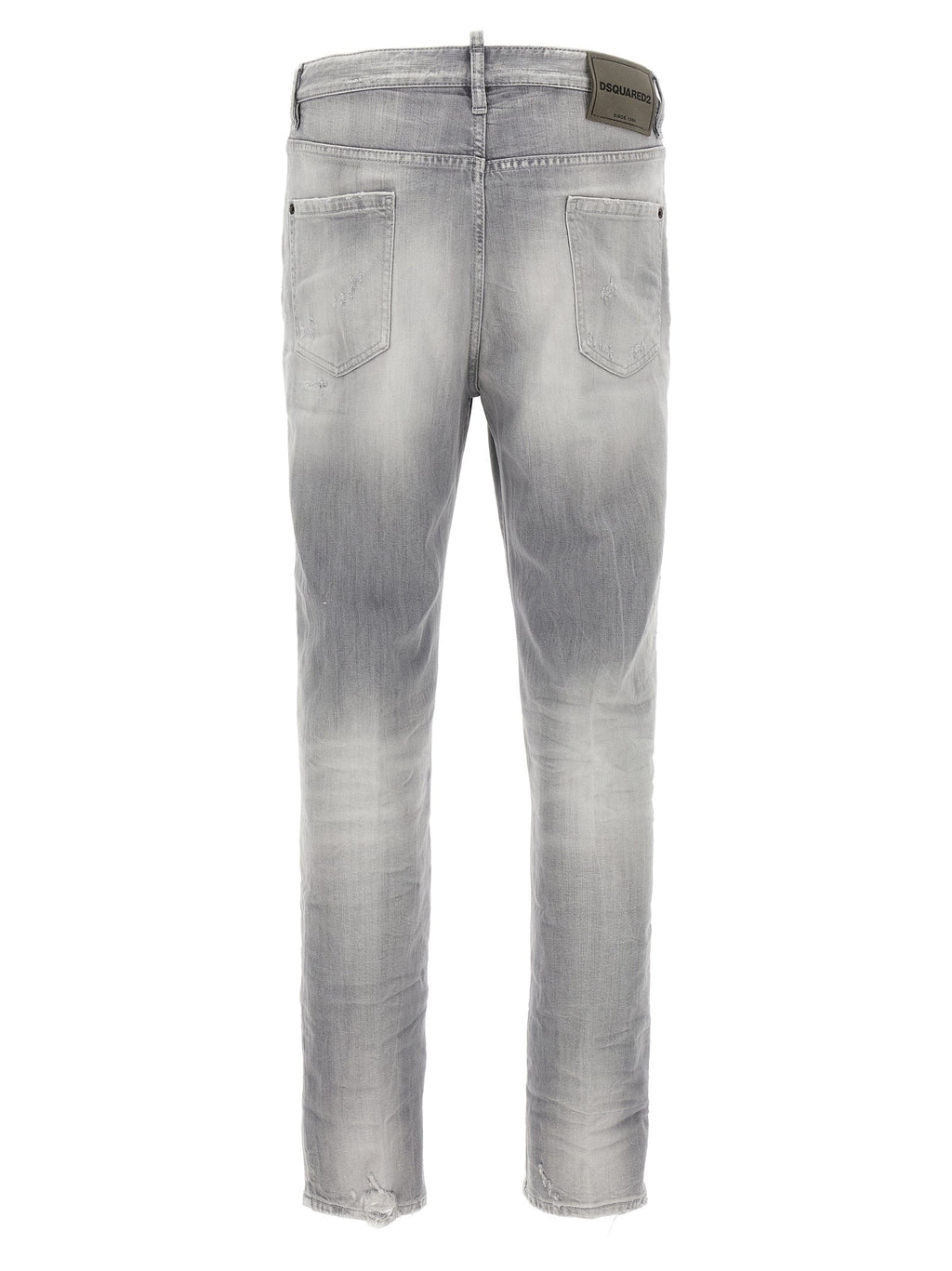 Dsquared² Gray Cotton Straight-Leg Jeans