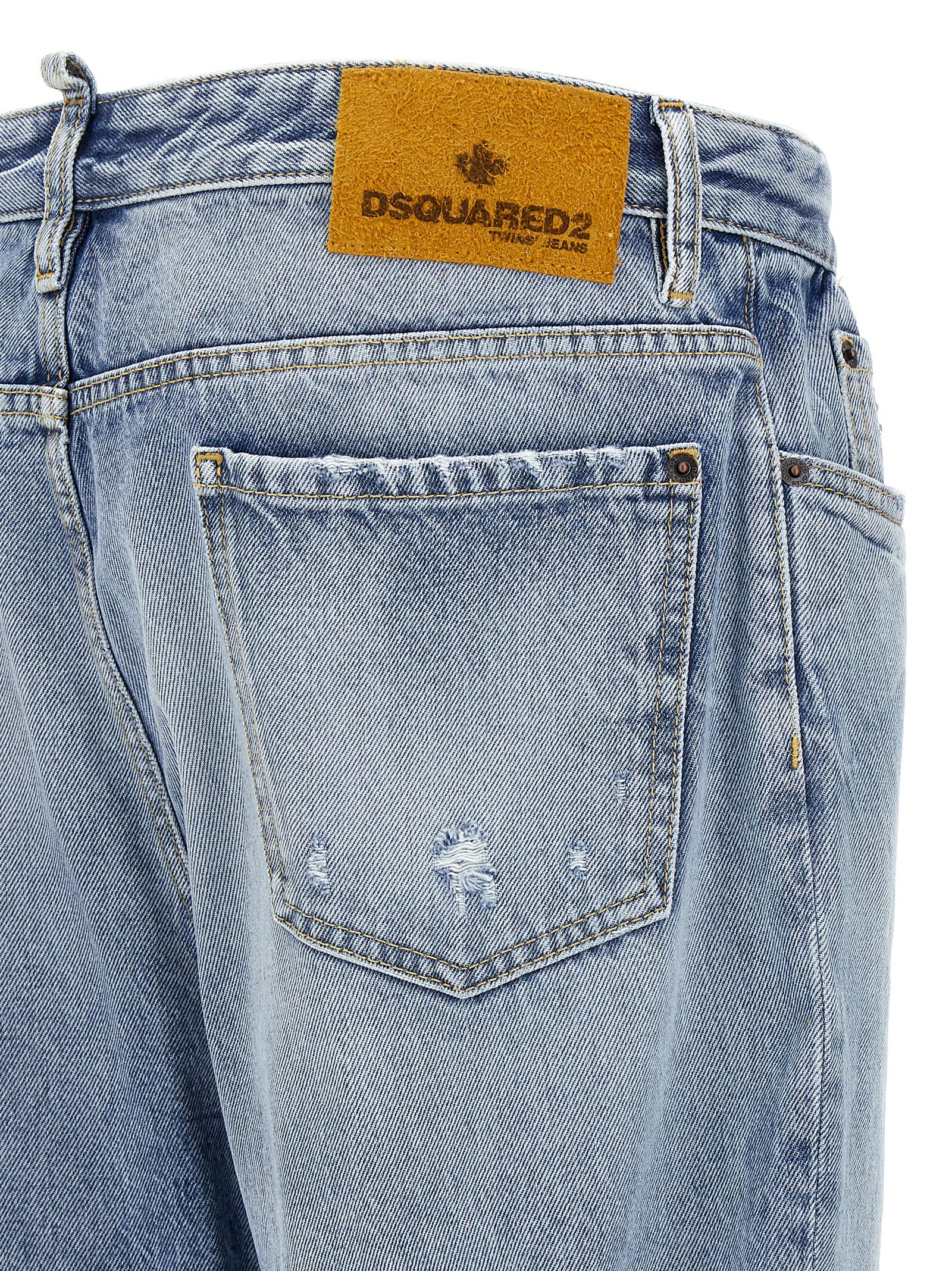 Dsquared² Blue Cotton Relaxed Fit Jeans