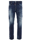 Dsquared² Blue Cotton Relaxed Fit Jeans