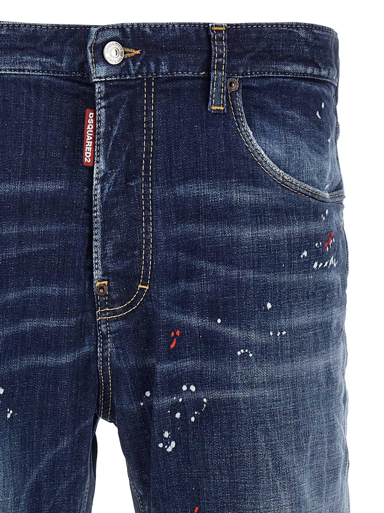 Dsquared² Blue Cotton Relaxed Fit Jeans