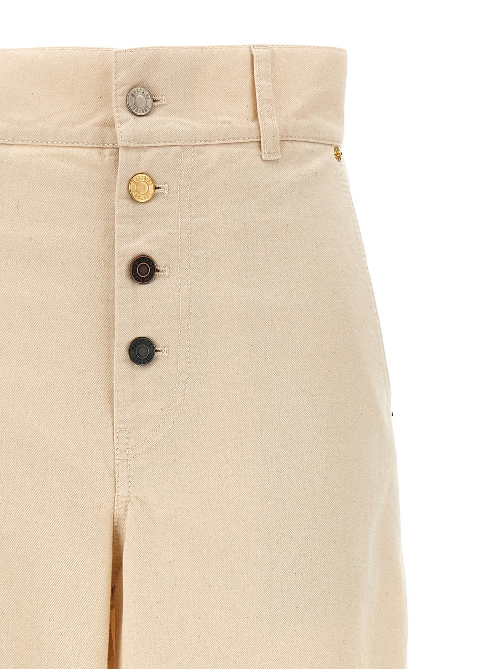 Moschino Beige Cotton Casual Pants