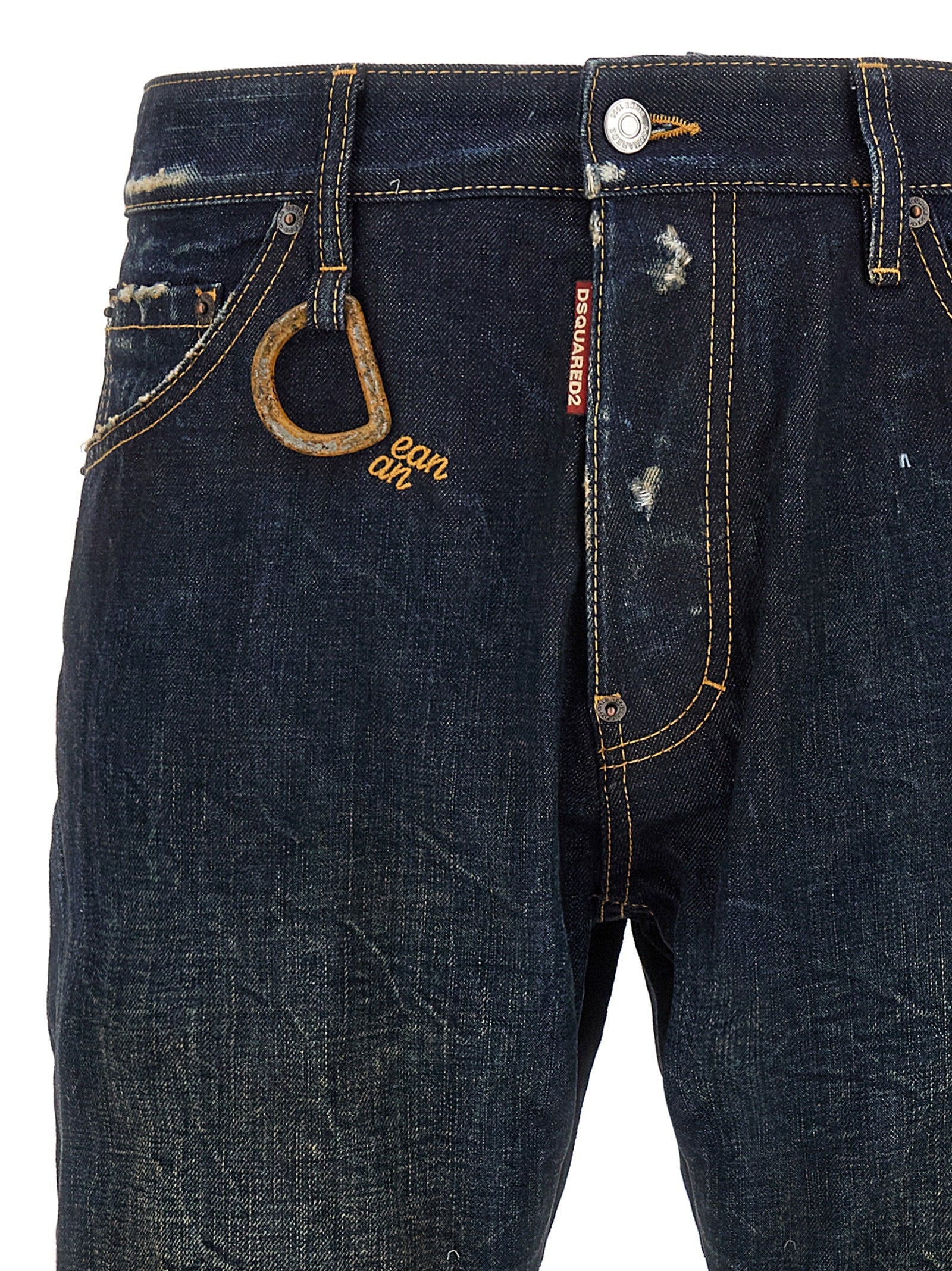 Dsquared² Blue Cotton Slim Fit Jeans