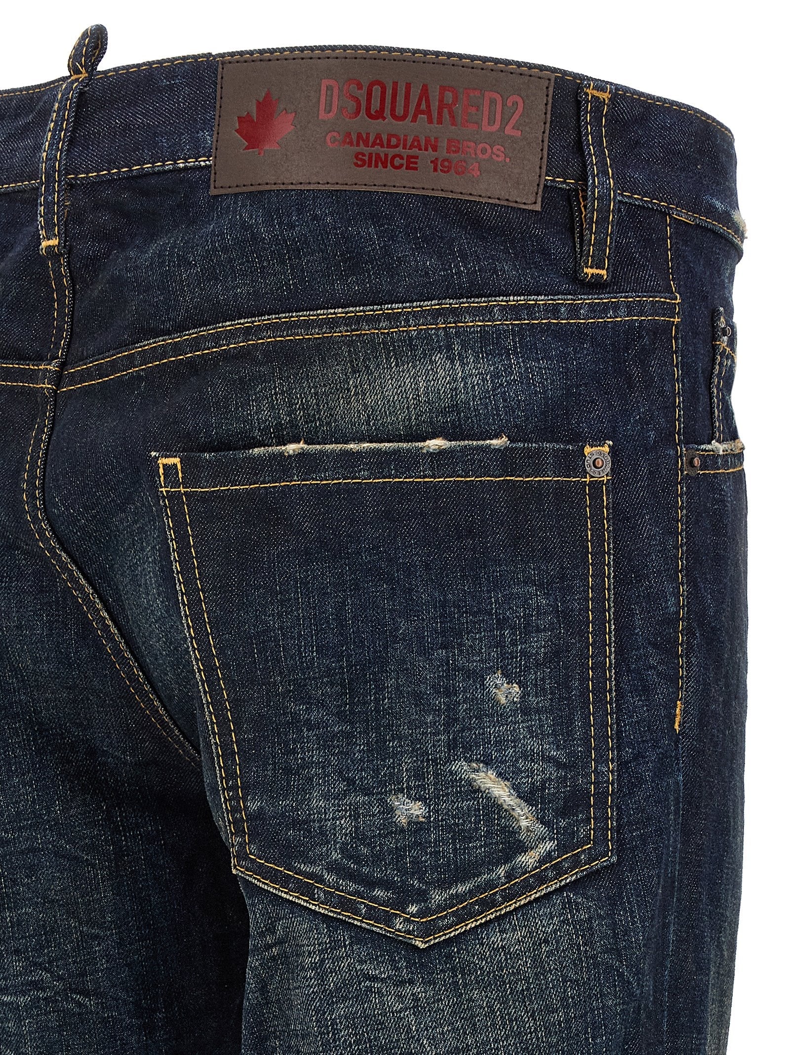 Dsquared² Blue Cotton Slim Fit Jeans
