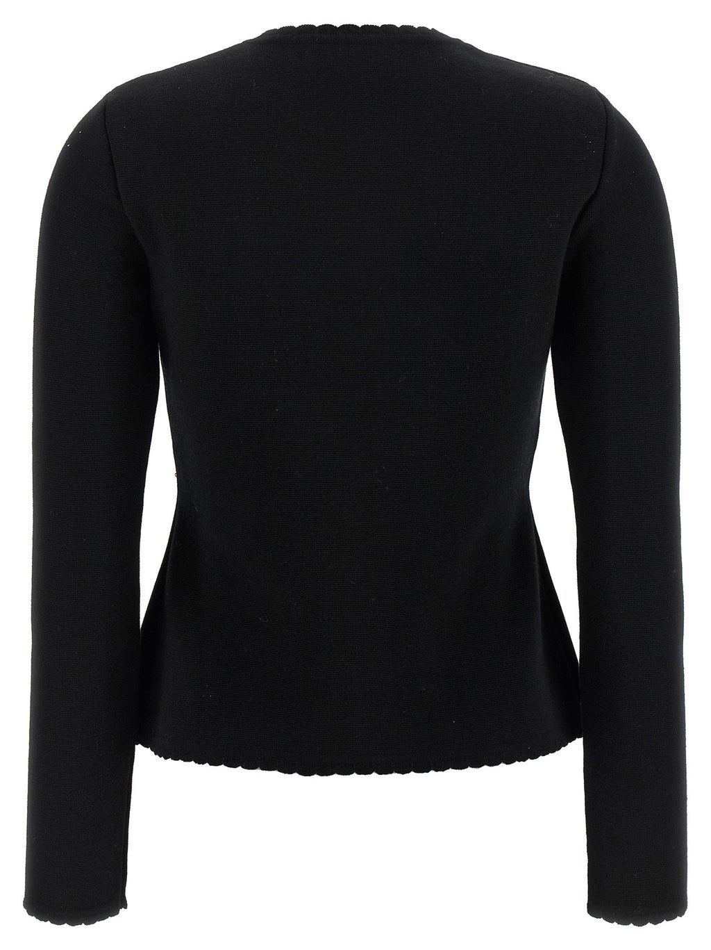 Moschino Black Virgin Wool Cardigan