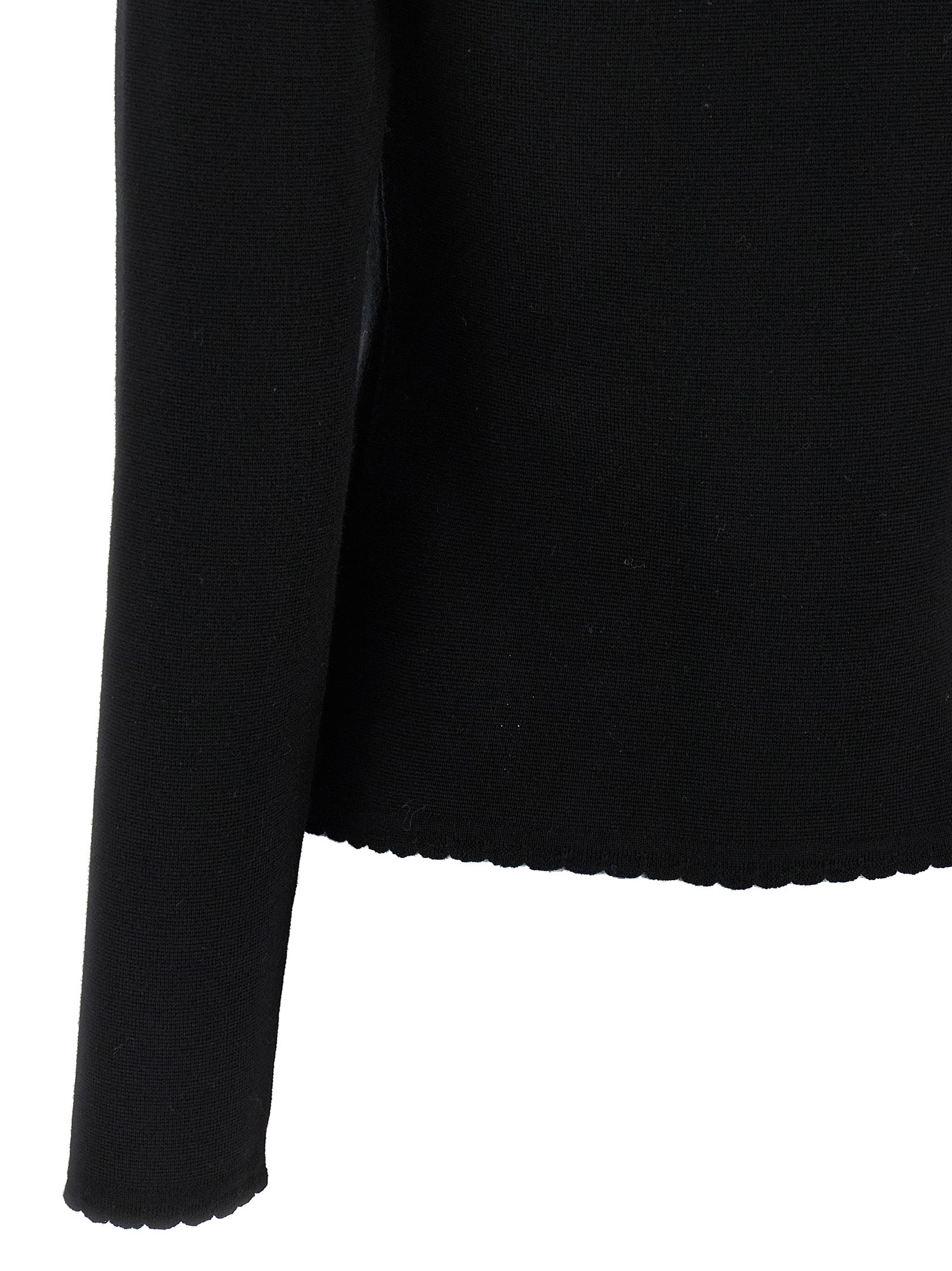 Moschino Black Virgin Wool Cardigan