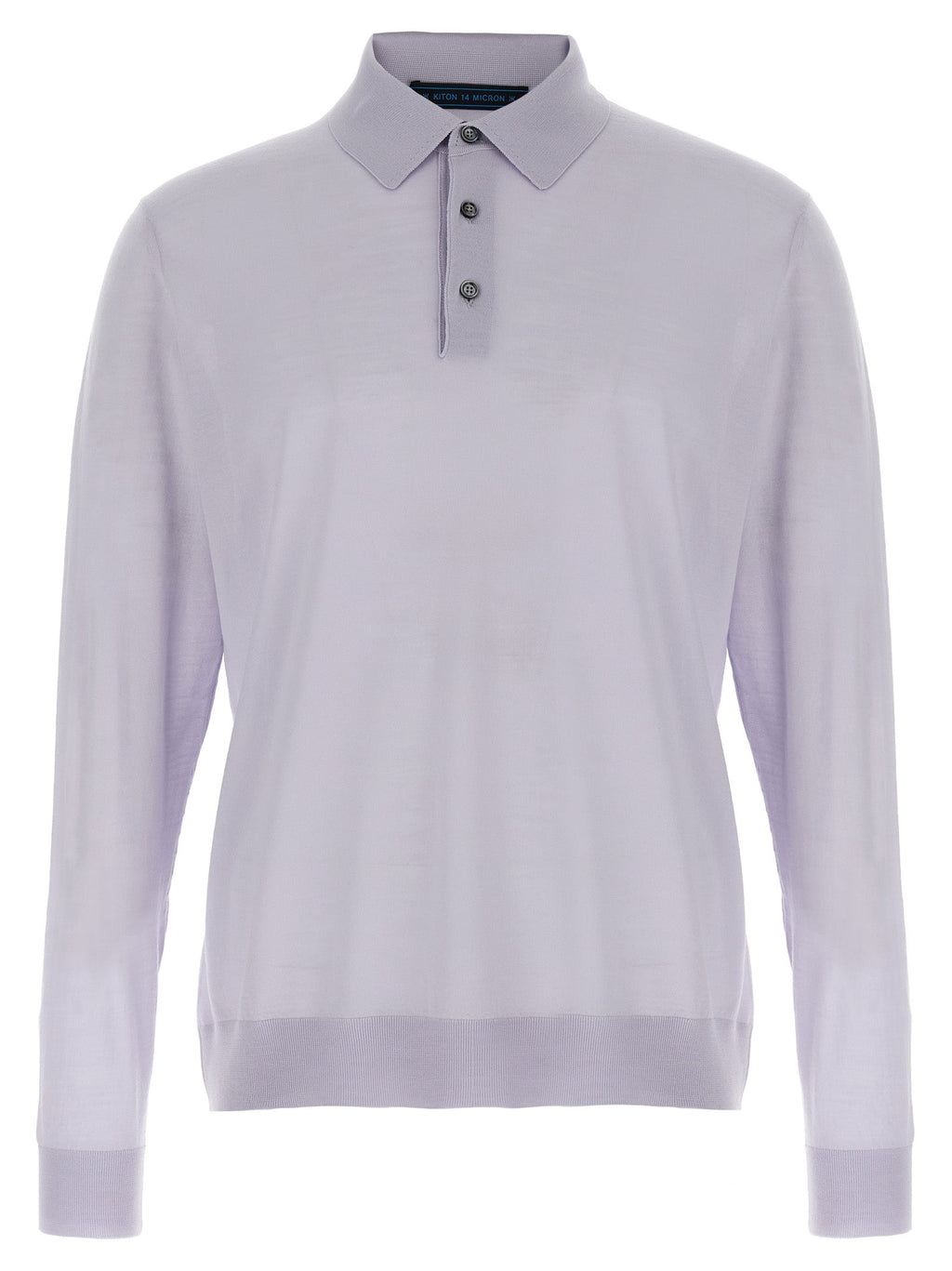 Kiton Blue Wool Polo Shirt