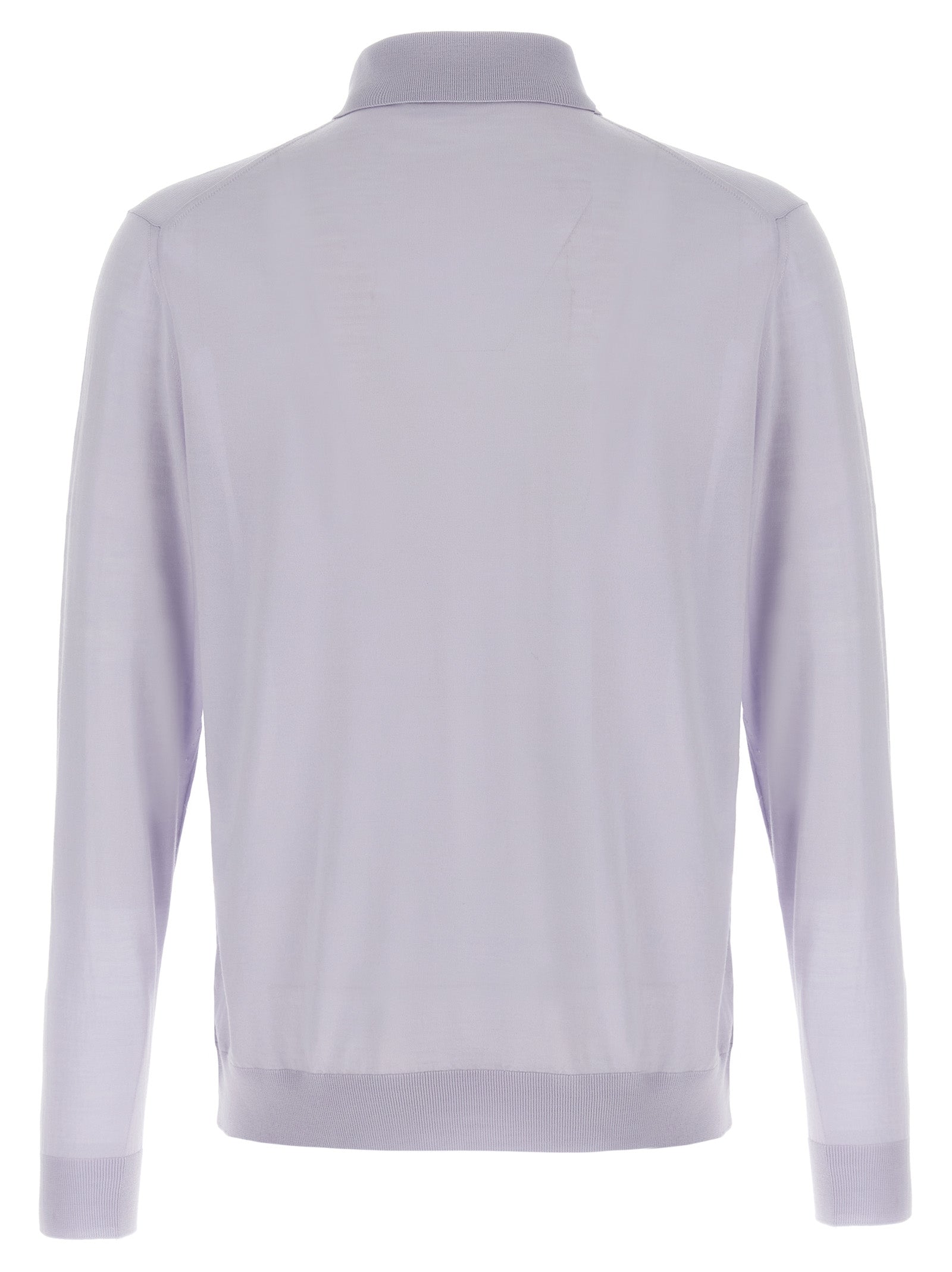Kiton Blue Wool Polo Shirt