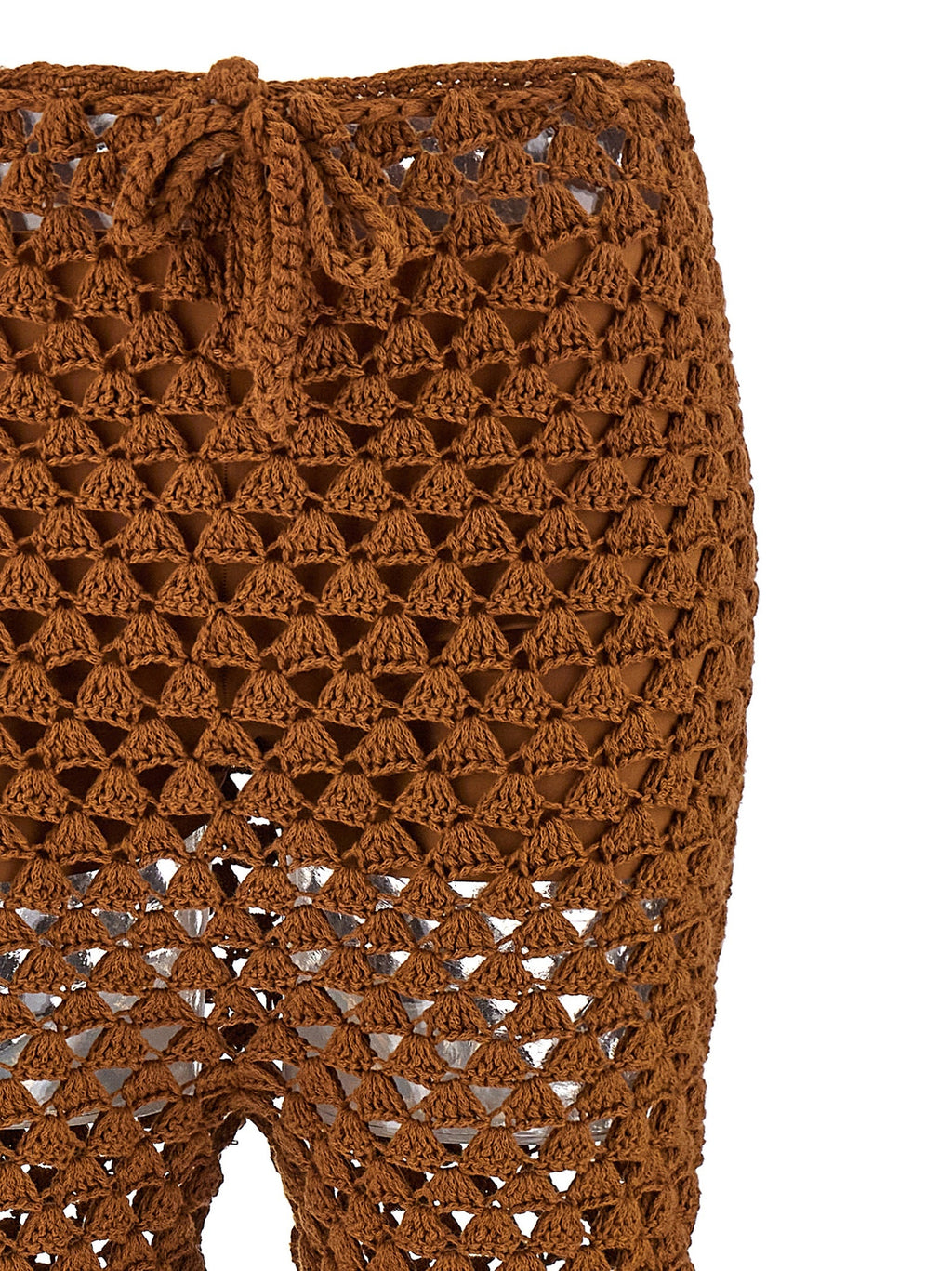 Ermanno Scervino Brown Cotton Flared Pants