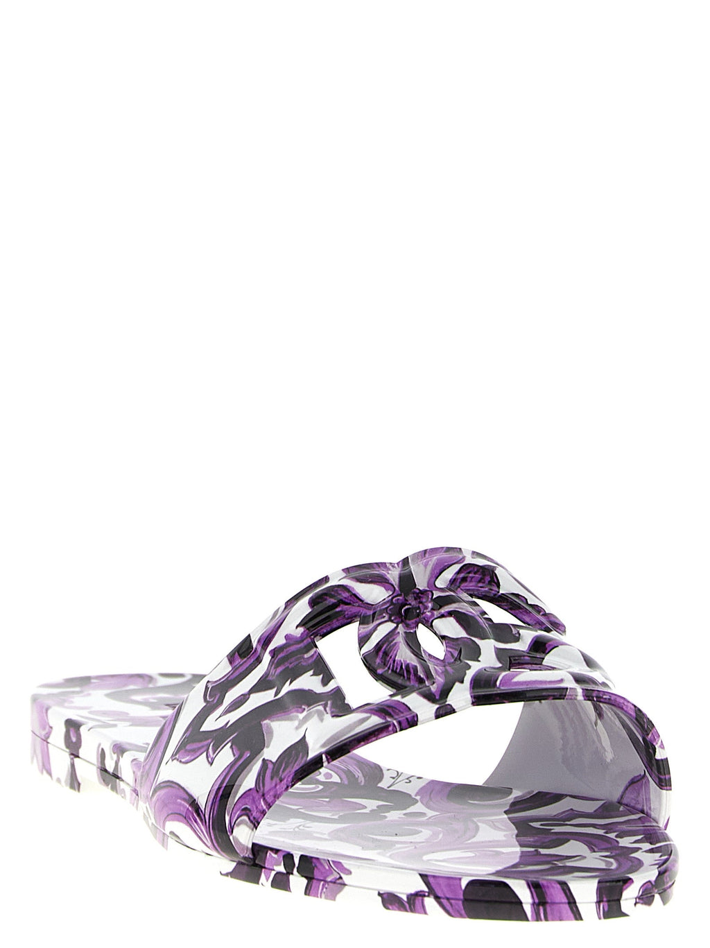 Dolce & Gabbana Purple Plastic Slides