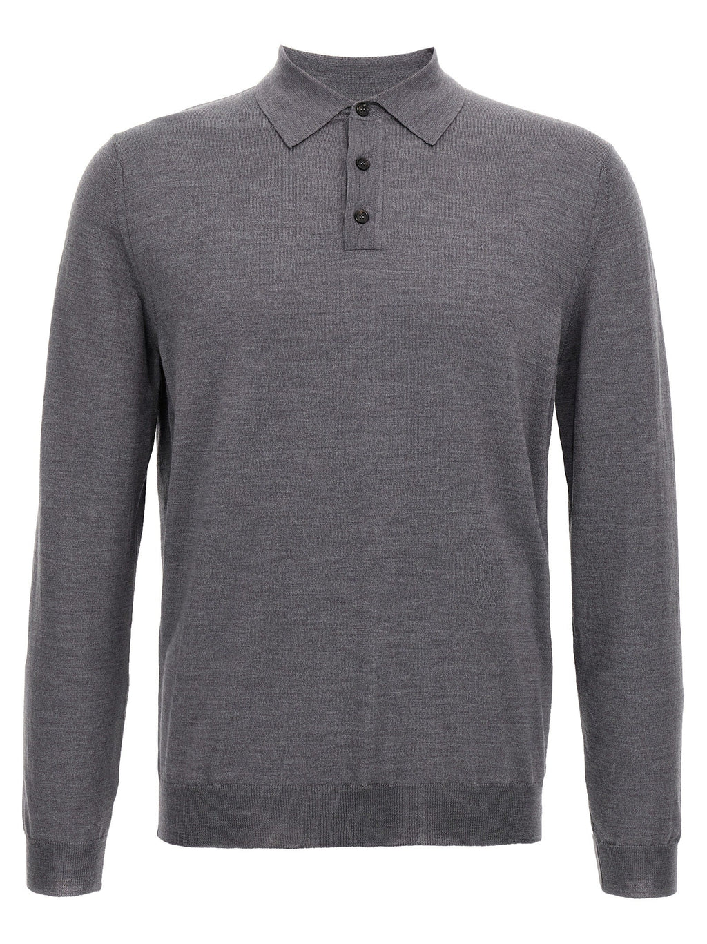 ZANONE Gray Virgin Wool Polo Shirt