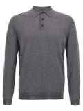 ZANONE Gray Virgin Wool Polo Shirt
