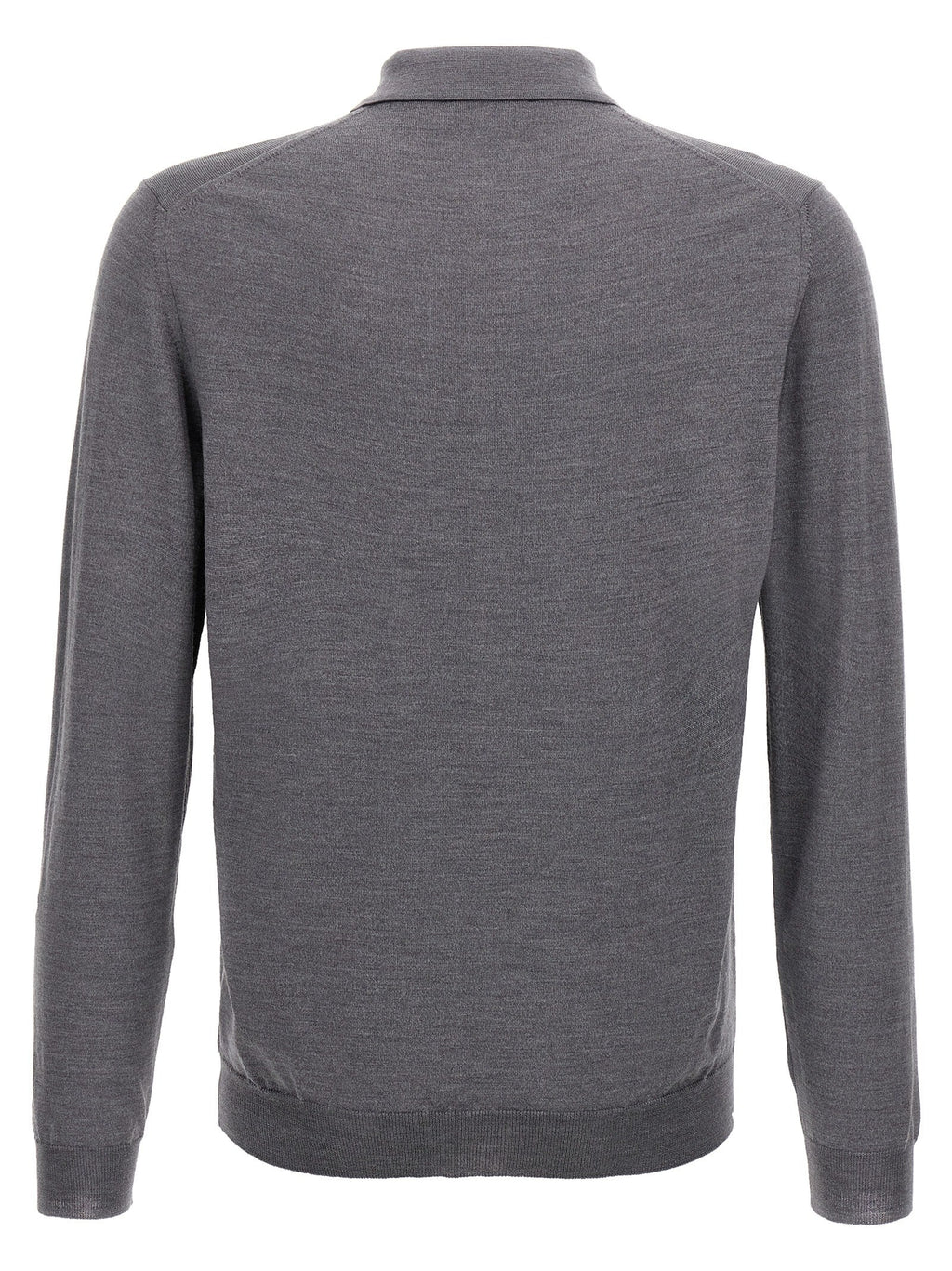 ZANONE Gray Virgin Wool Polo Shirt