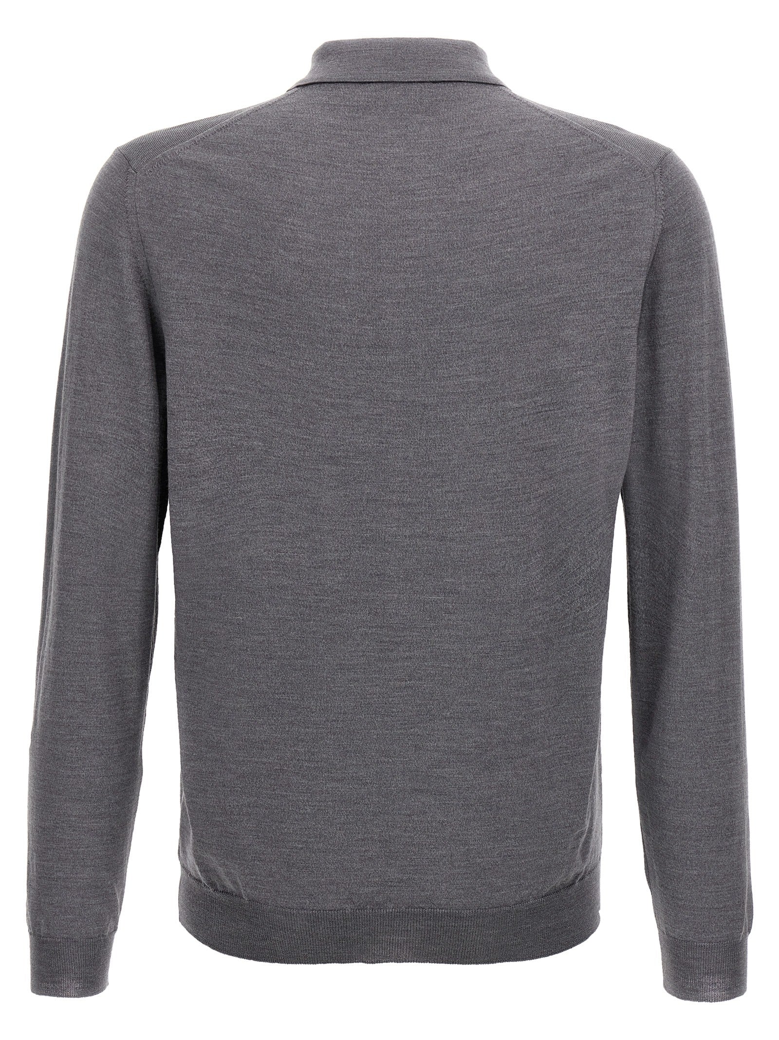 ZANONE Gray Virgin Wool Polo Shirt