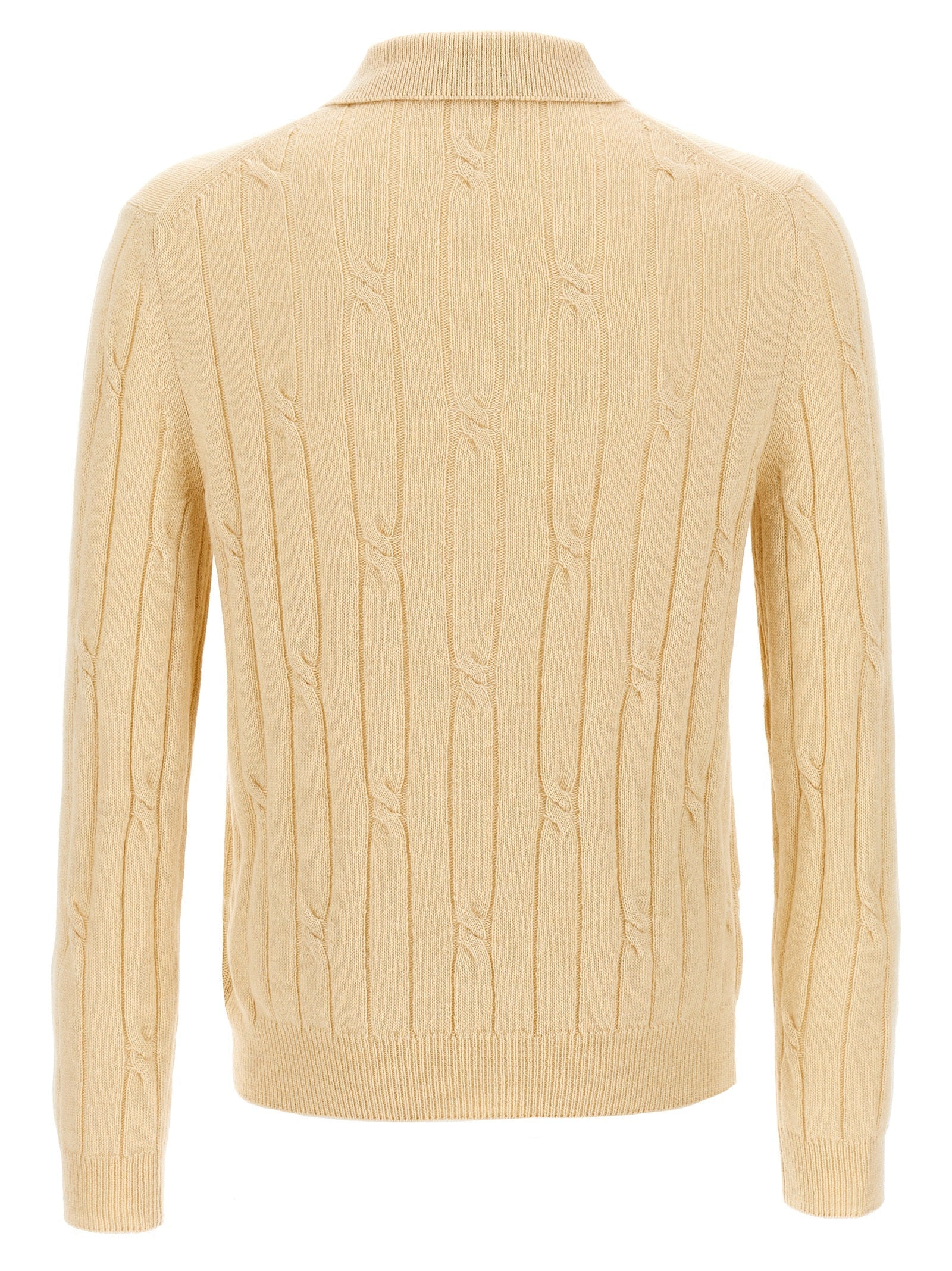 ZANONE Beige Virgin Wool Polo Shirt