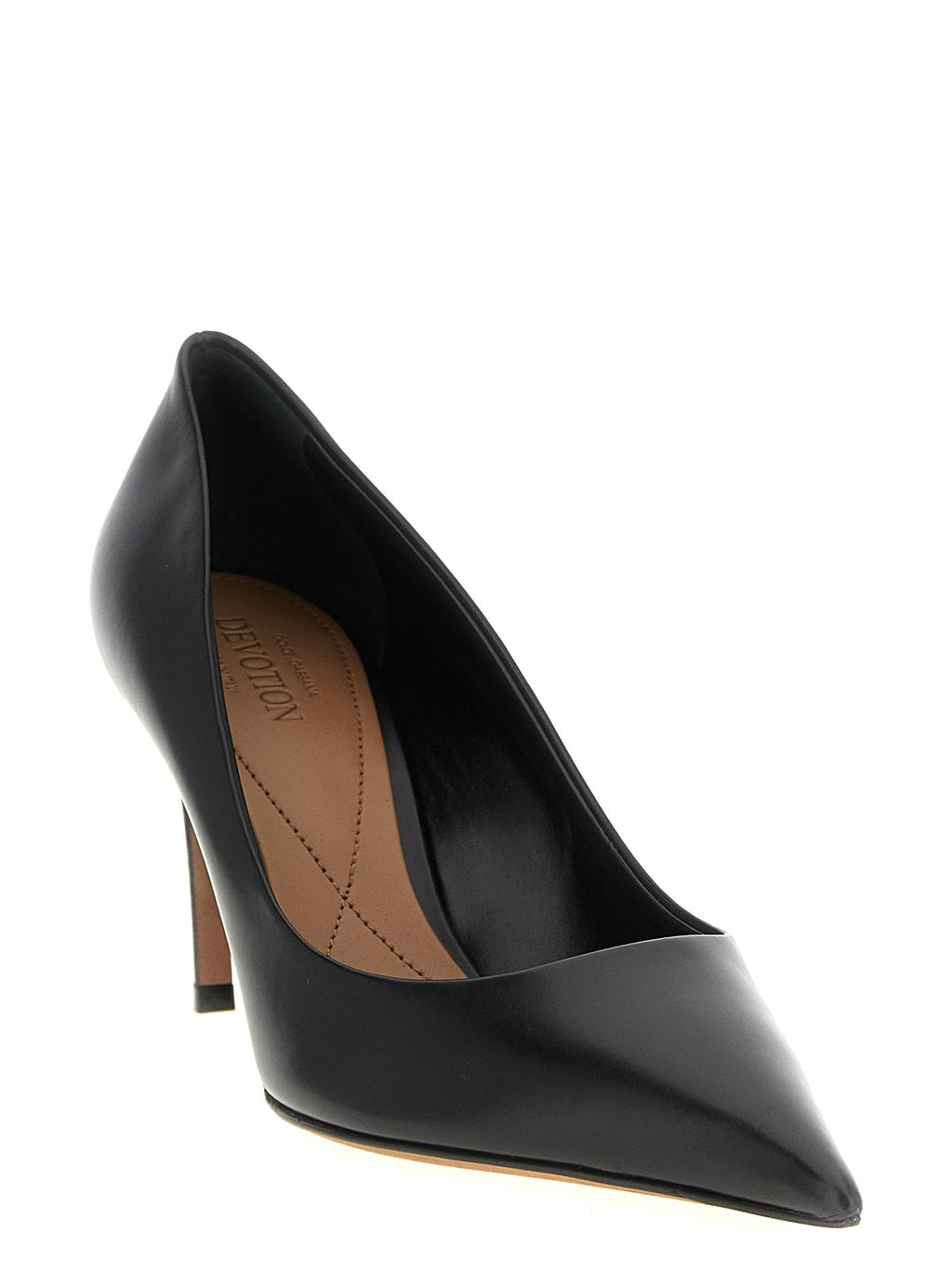 Dolce & Gabbana Black Calfskin High Heel Pumps