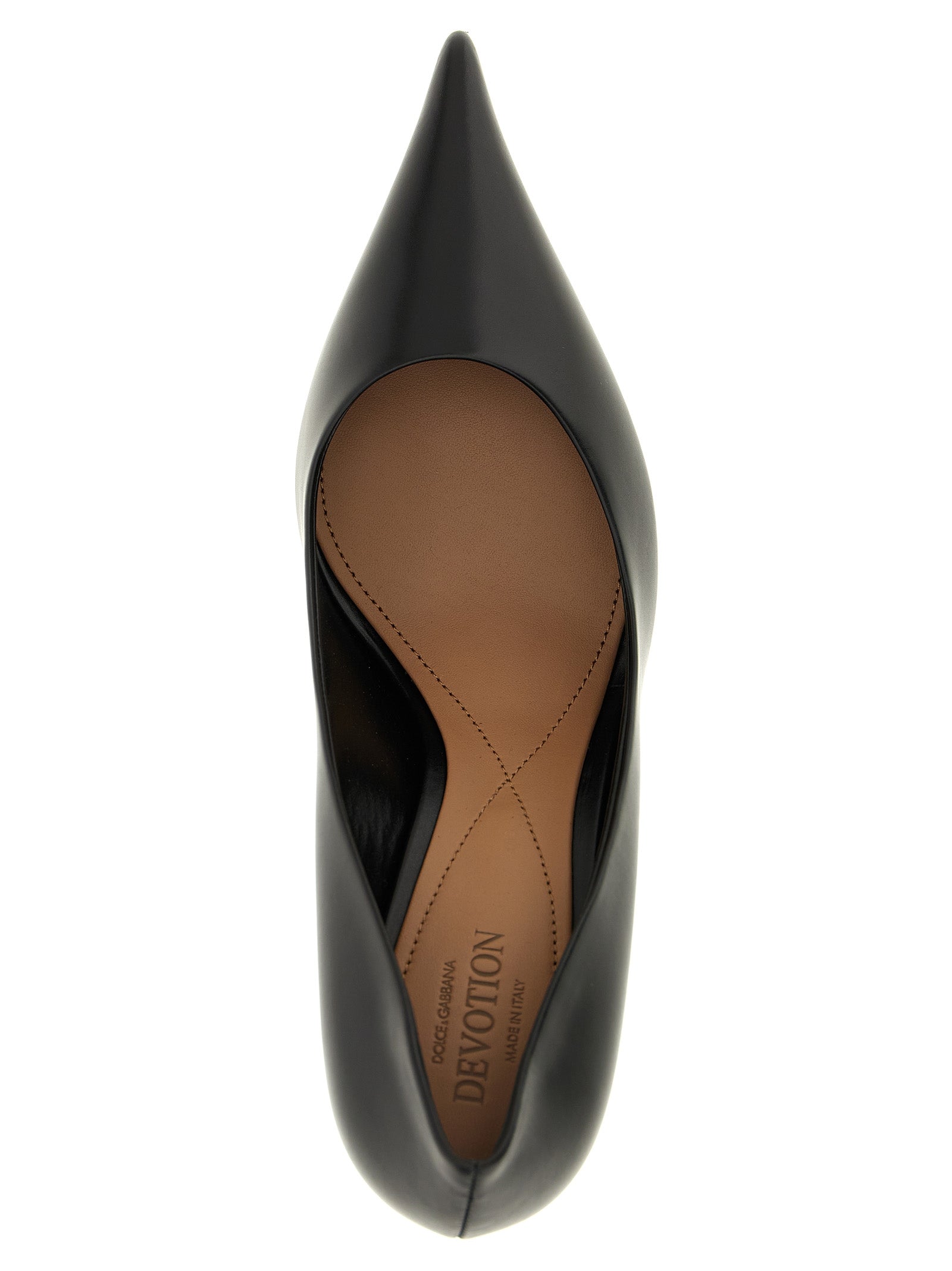Dolce & Gabbana Black Calfskin High Heel Pumps