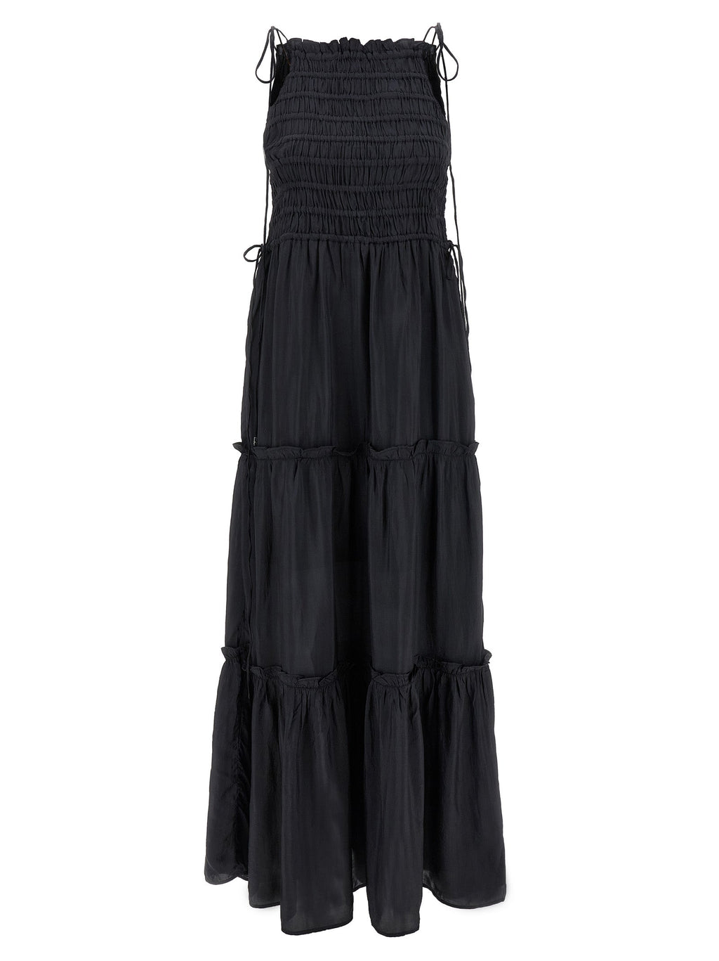 Ganni Gray Viscose Long Dress