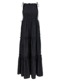 Ganni Gray Viscose Long Dress