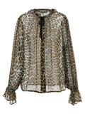 Ganni Brown Viscose Blouse