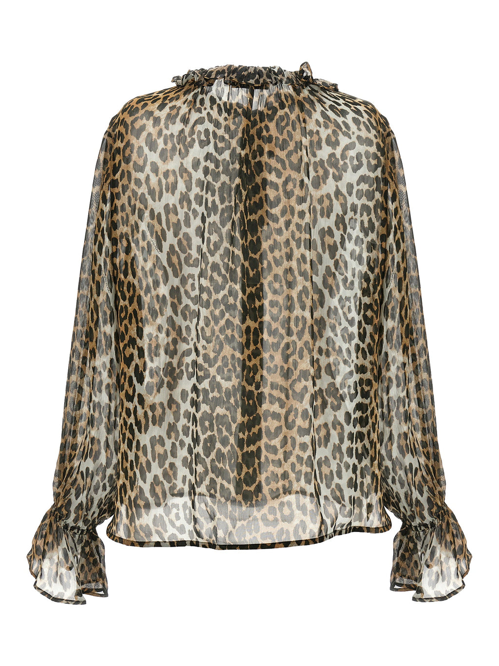 Ganni Brown Viscose Blouse