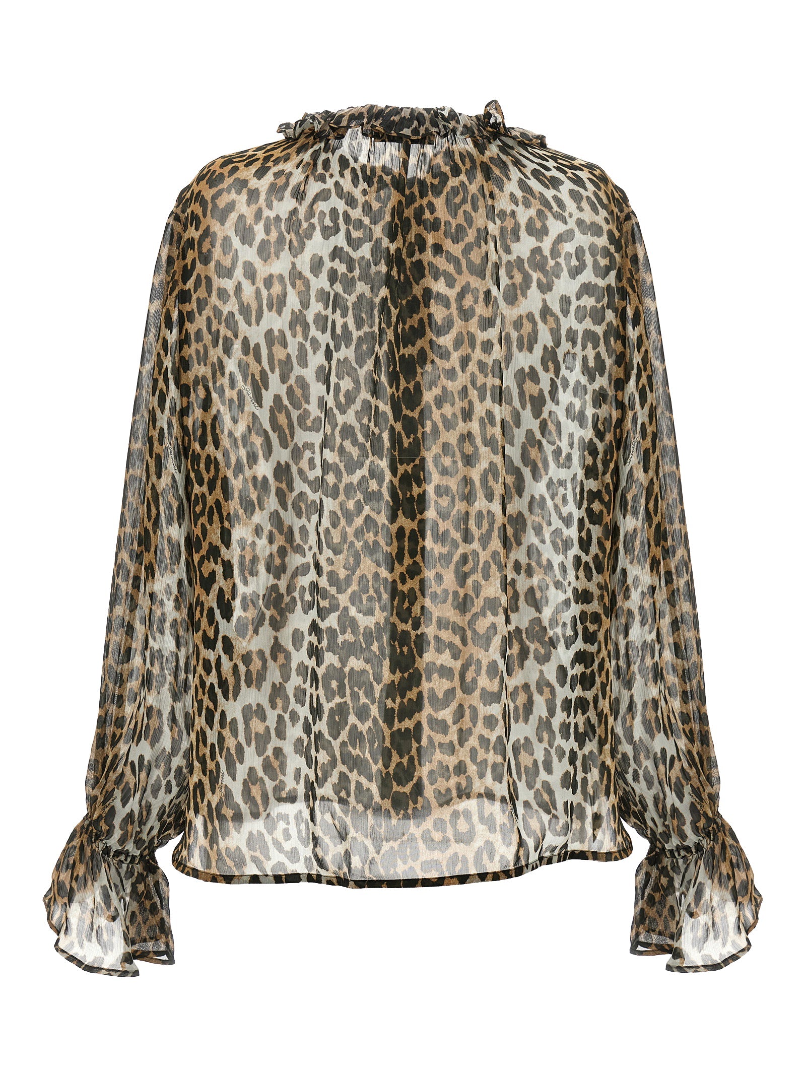 Ganni Brown Viscose Blouse