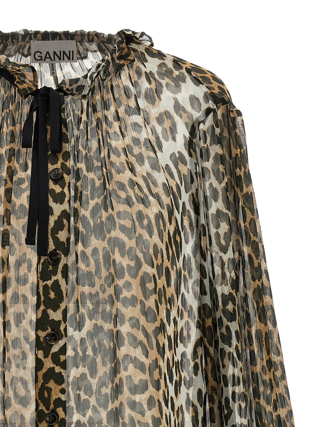 Ganni Brown Viscose Blouse
