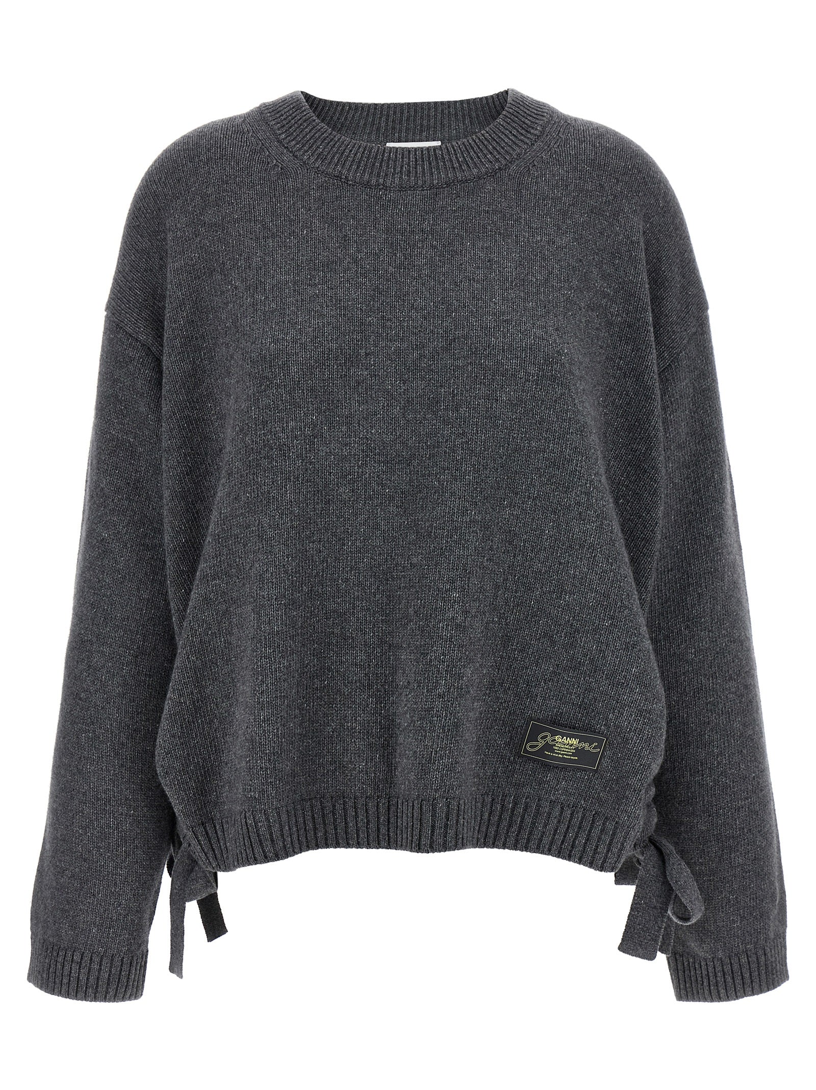 Ganni Gray Wool Cardigan