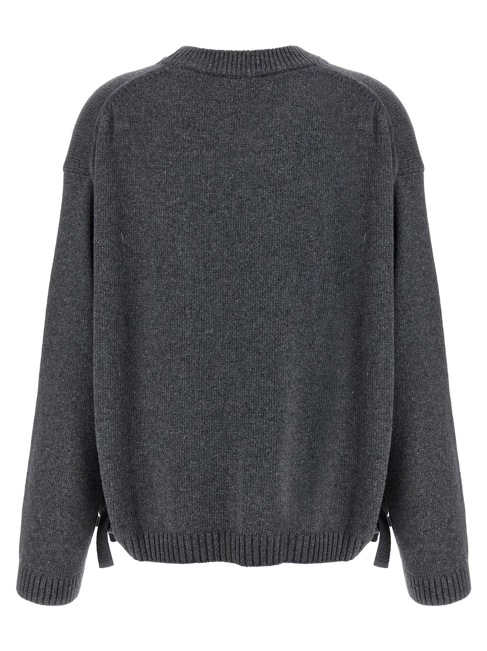 Ganni Gray Wool Cardigan