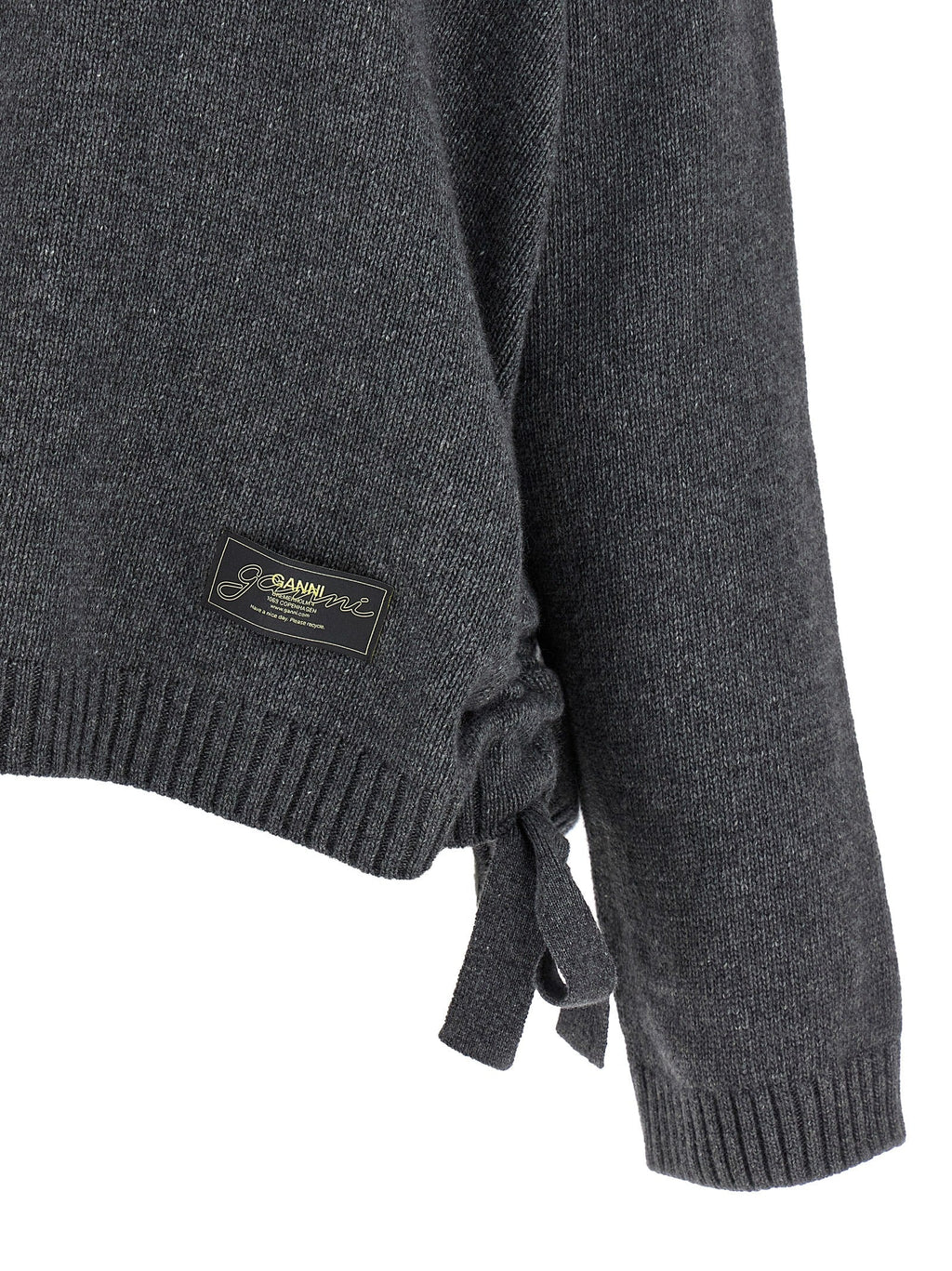 Ganni Gray Wool Cardigan