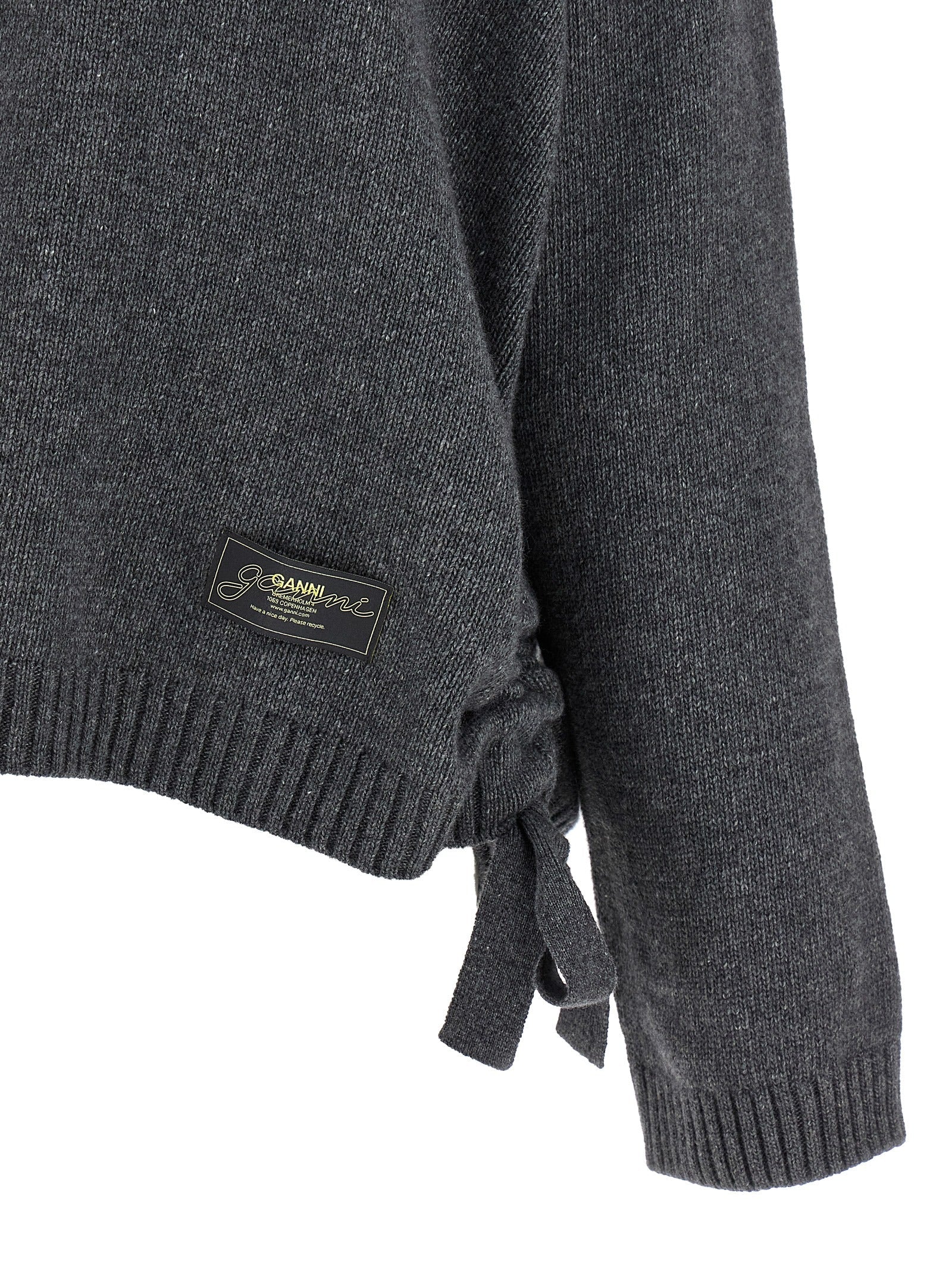 Ganni Gray Wool Cardigan