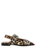 Ganni Multicolor Polyester Ballet Flats