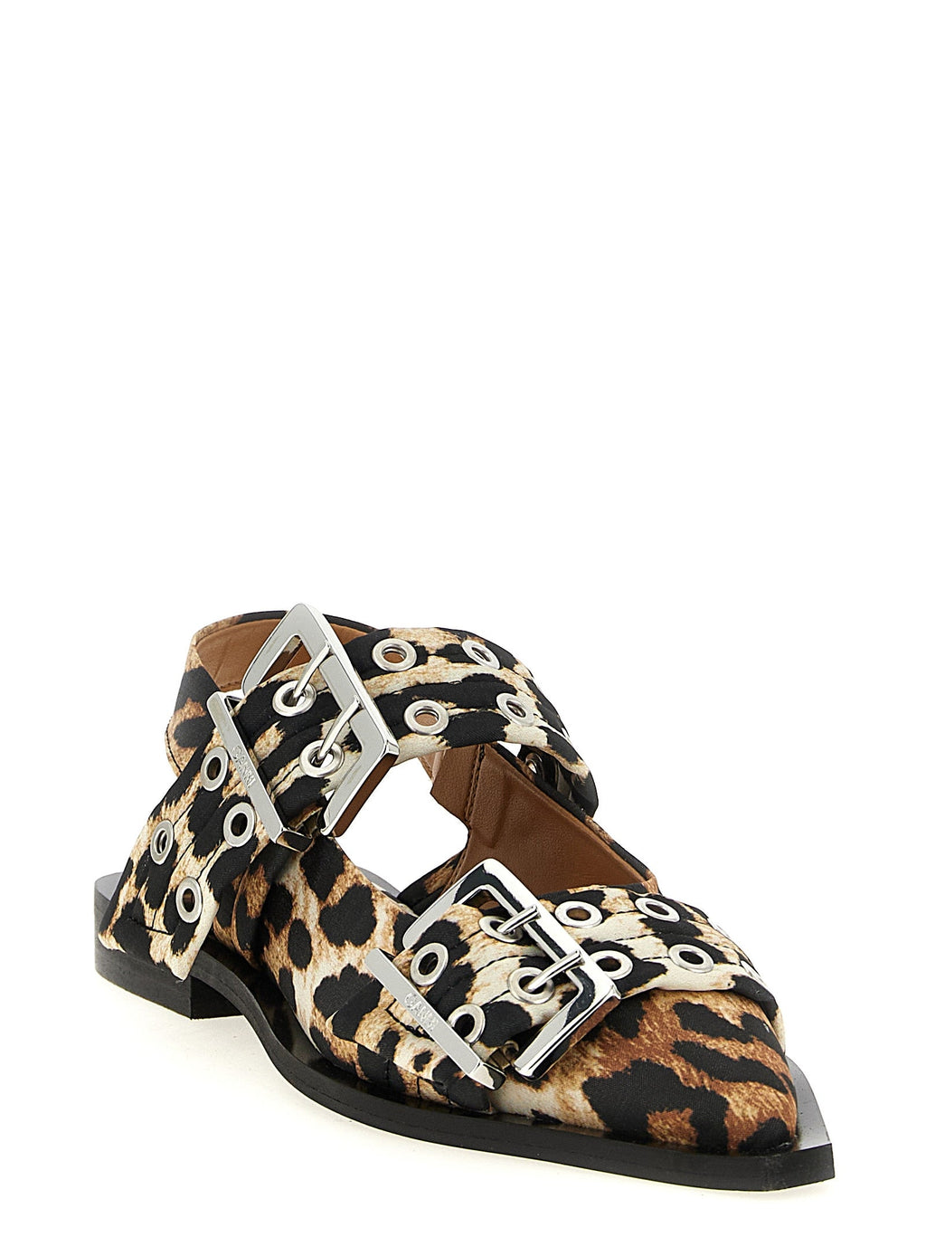 Ganni Multicolor Polyester Ballet Flats