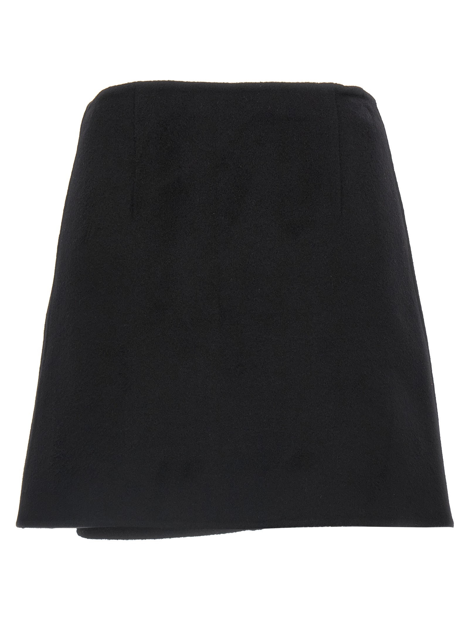 Ermanno Scervino Black Virgin Wool Long Skirt