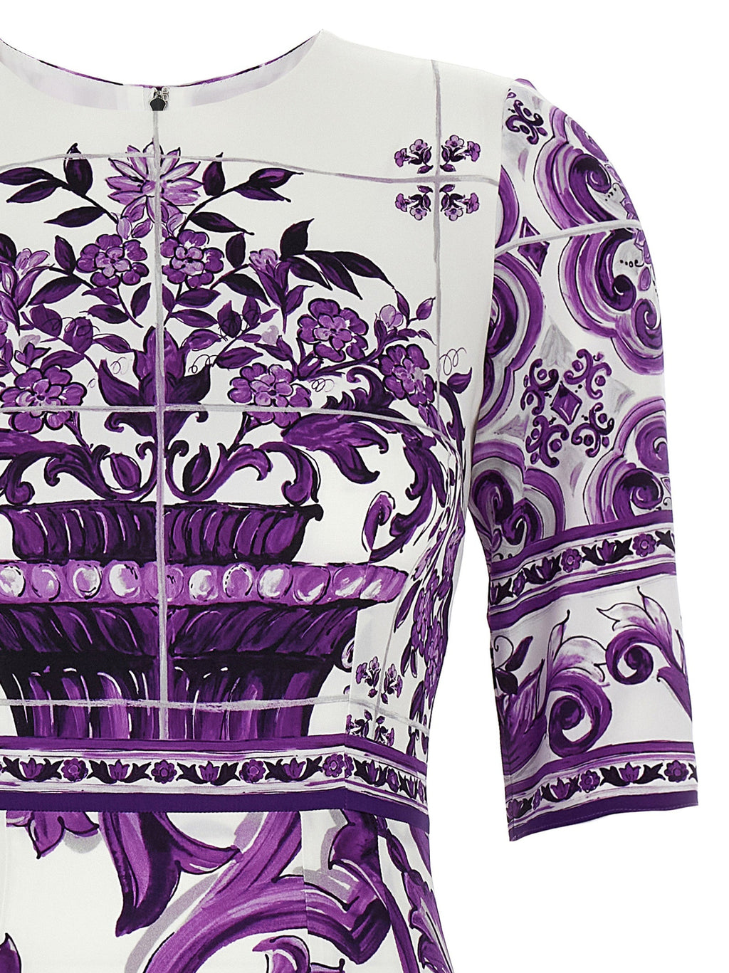 Dolce & Gabbana Purple Silk Midi Dress