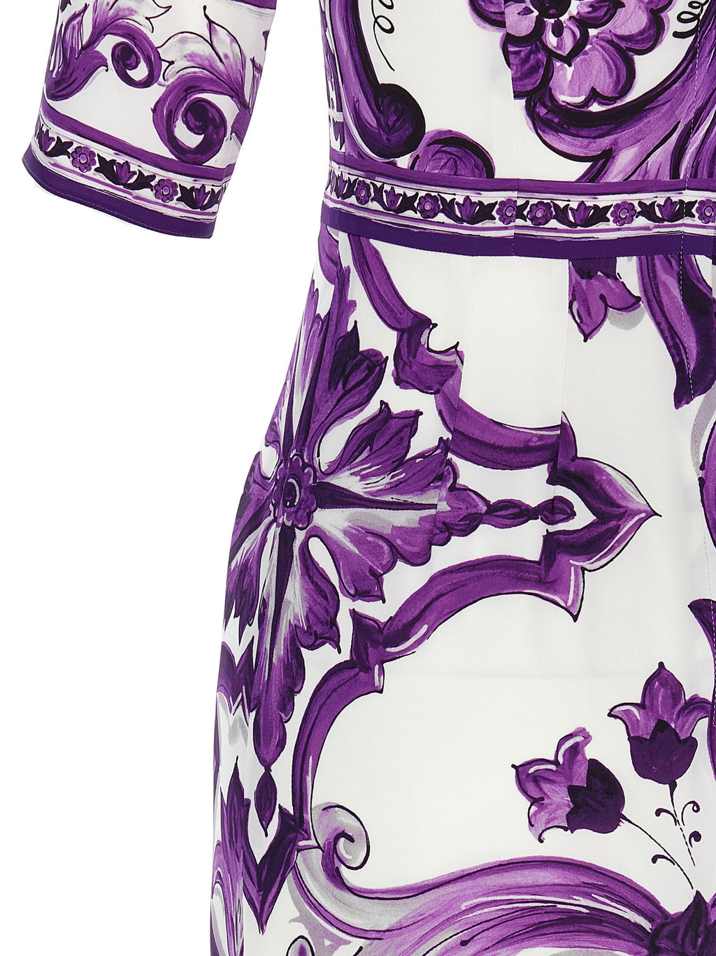 Dolce & Gabbana Purple Silk Midi Dress