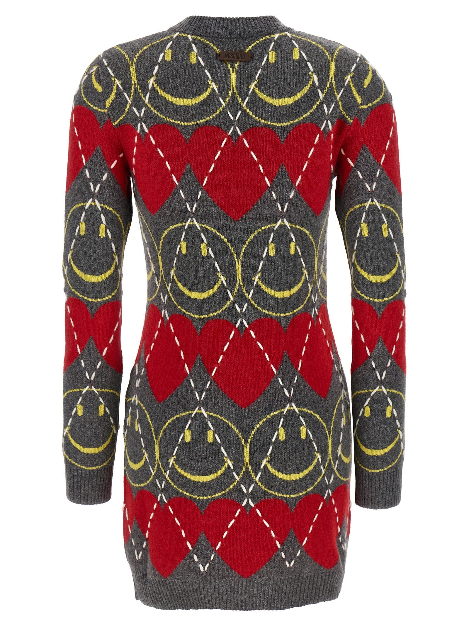 Moschino Multicolor Wool Short Dress