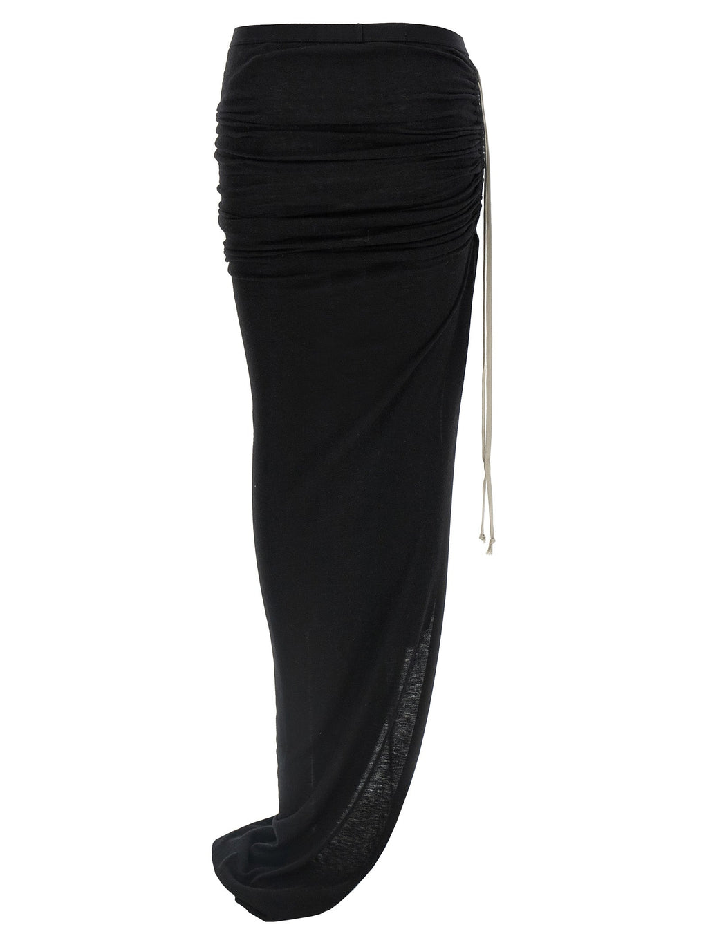 Rick Owens Black Wool Mini Skirt